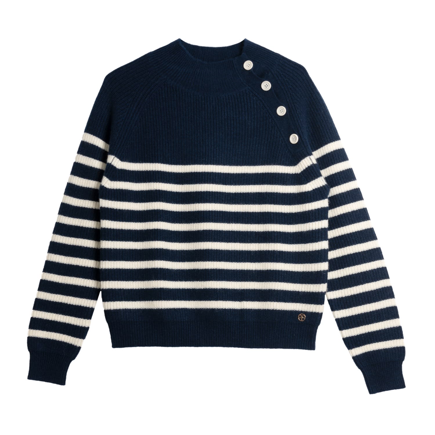 Bel Cashmere Women's Blue James Cashmere Sweater Navy In Blue
