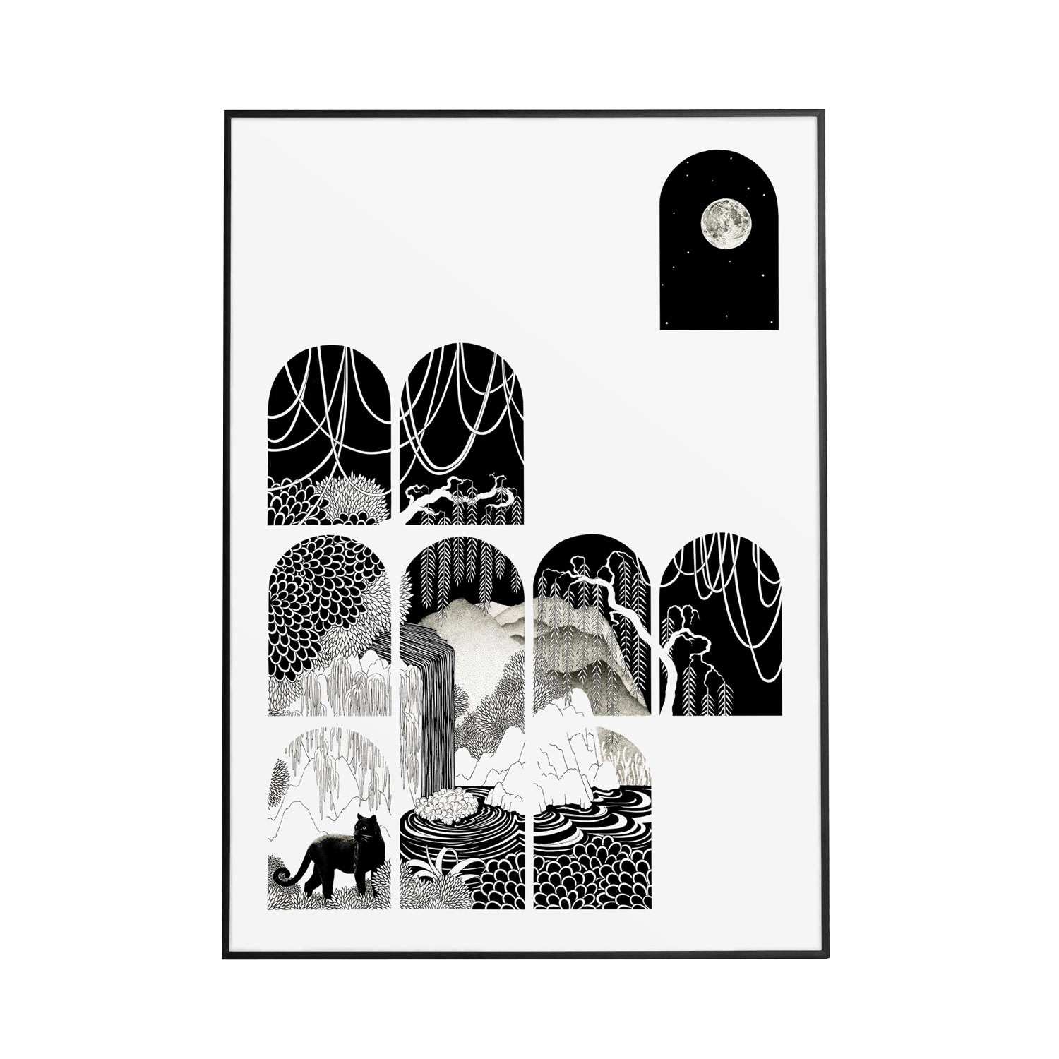 Black Peeking Through - Art Print S Abi Overland Jersey