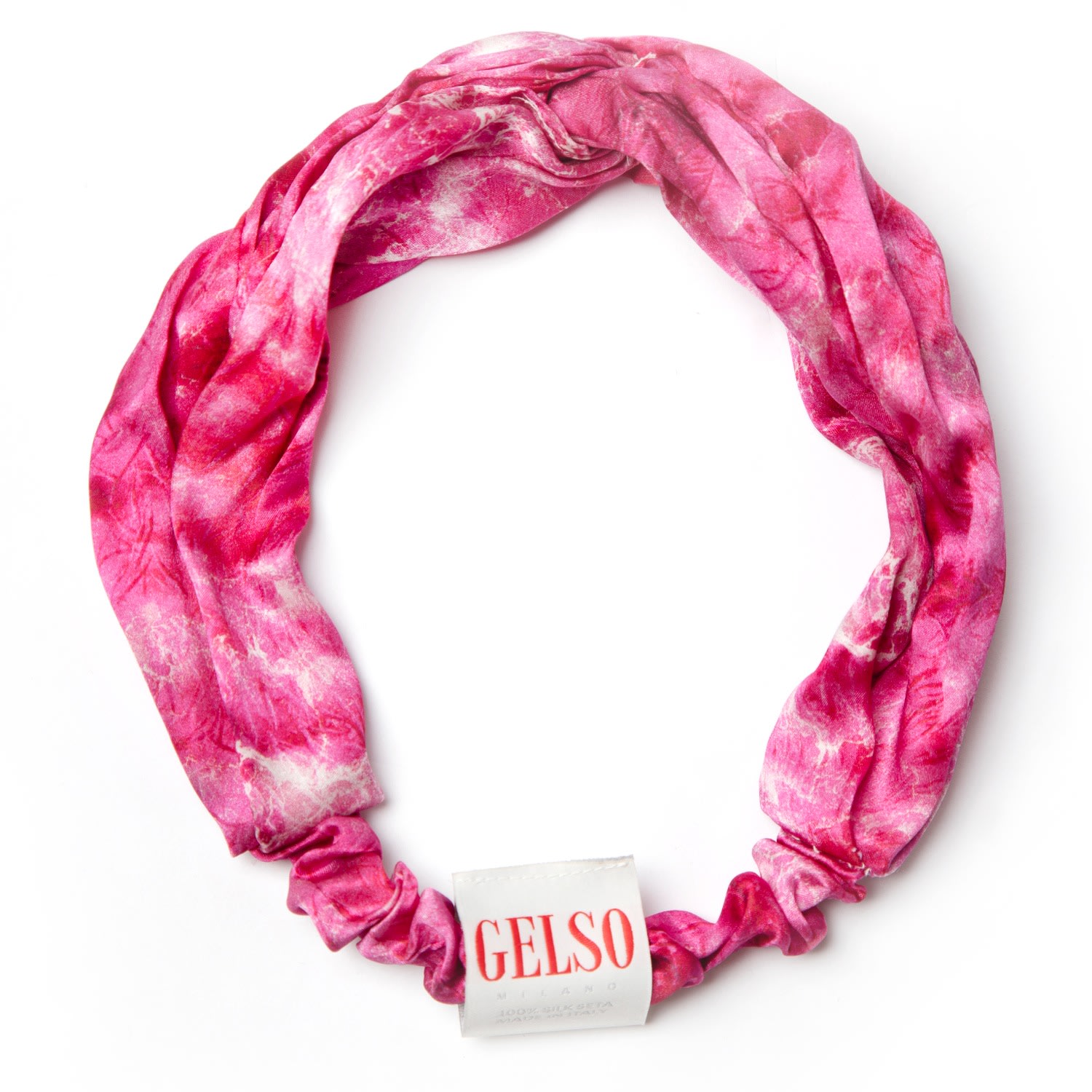 Women’s Pink / Purple Bright Pink Silk Hairband Gelso Milano