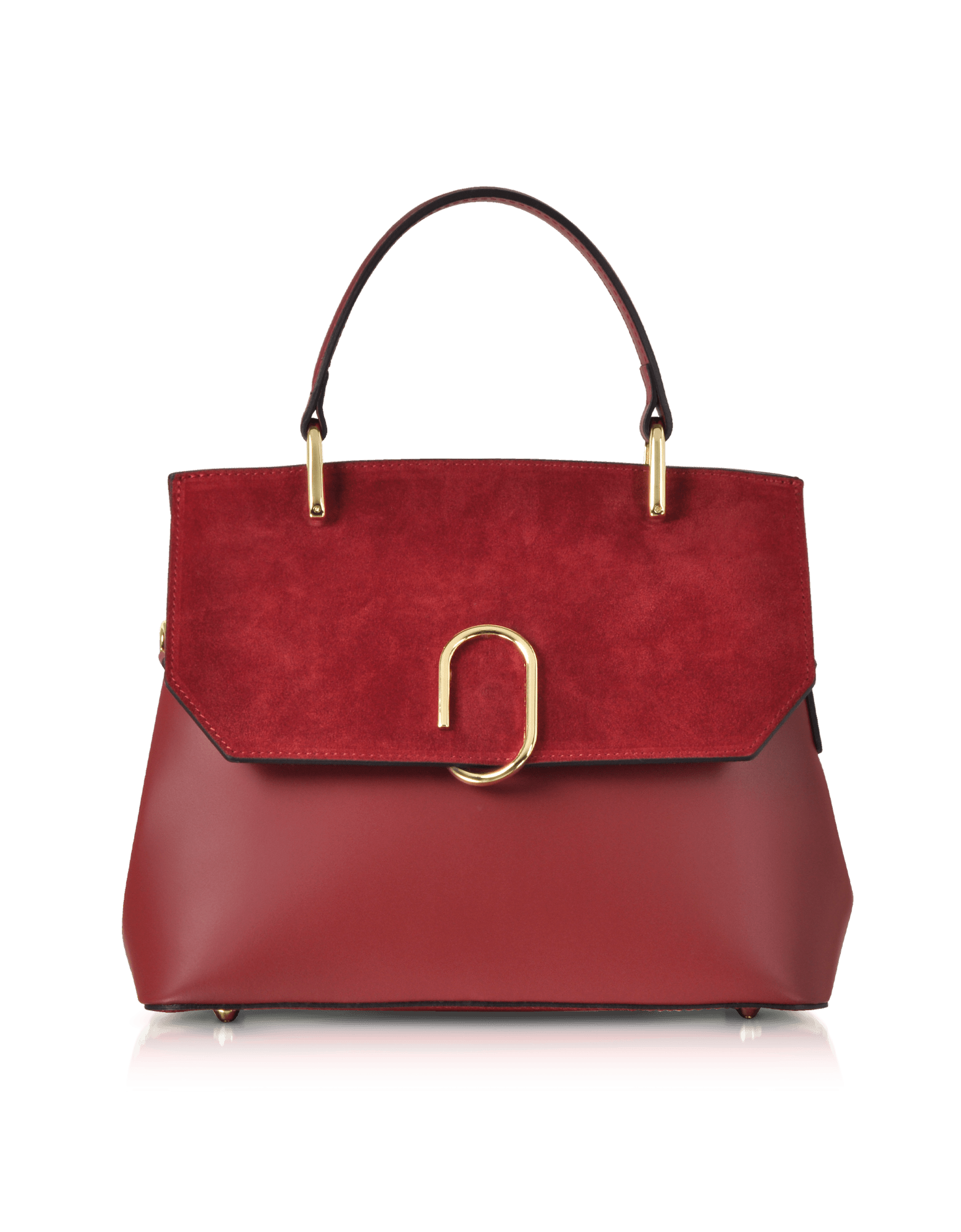 Le Parmentier Women's Thais Suede & Leather Red Satchel Bag - Red In Red
