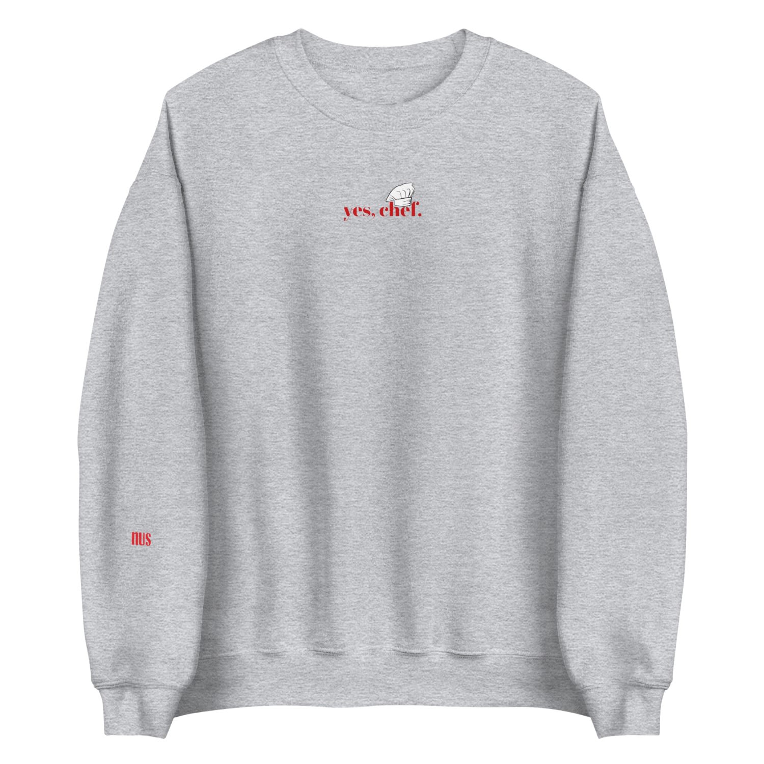 Women’s Grey Yes Chef Crewneck Extra Large Nus