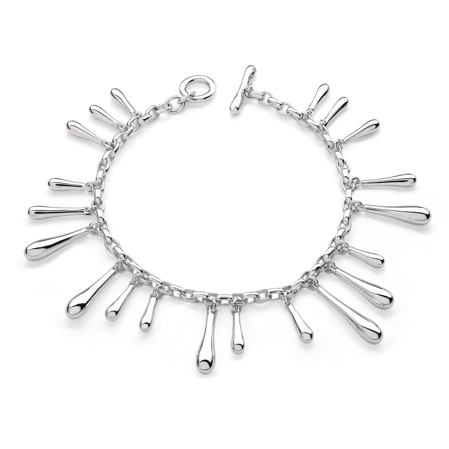 Lucy Quartermaine Women's Silver Multi Drop Bracelet