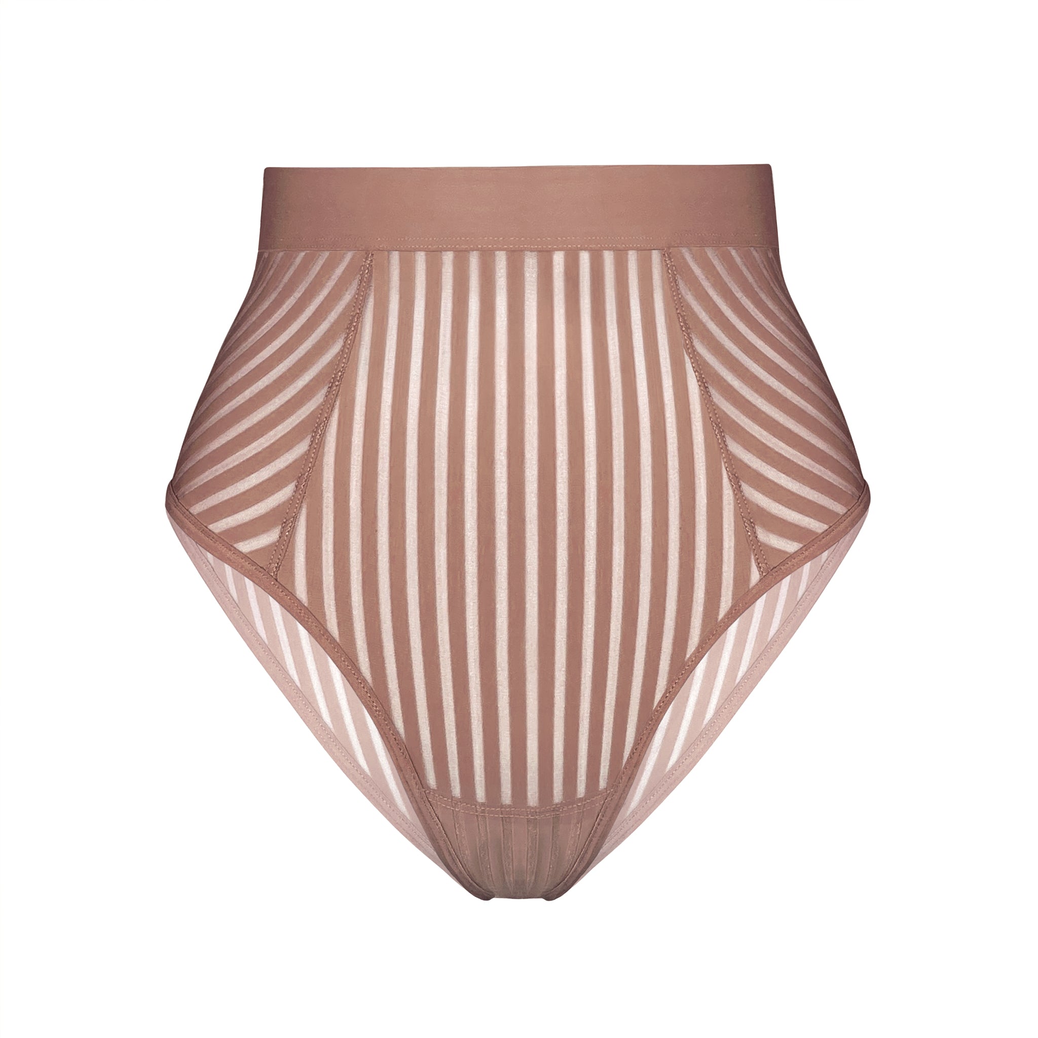Monique Morin Lingerie Women's Neutrals Vertigo Hi Waisted Brief Mushroom