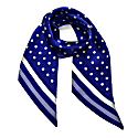 Ingmarson Polka Dot Silk Neck Scarf Electric Blue