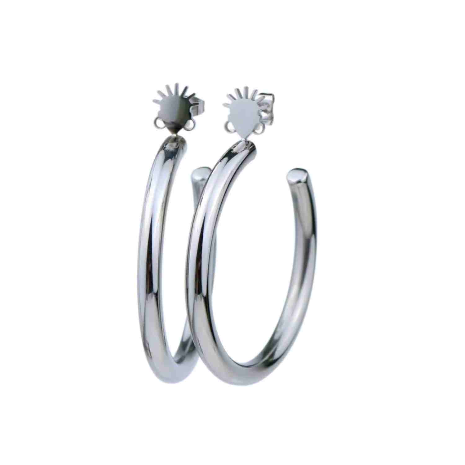 Dolà Women's Large Adesewa Hoop Earrings In Silver In Silver