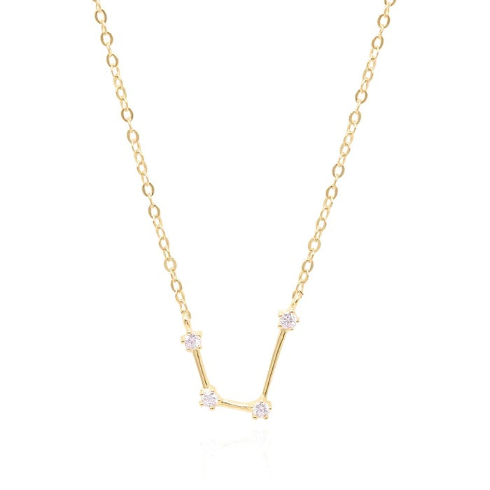 Women’s Aquarius Zodiac Constellation Necklace In Gold Gold Trip