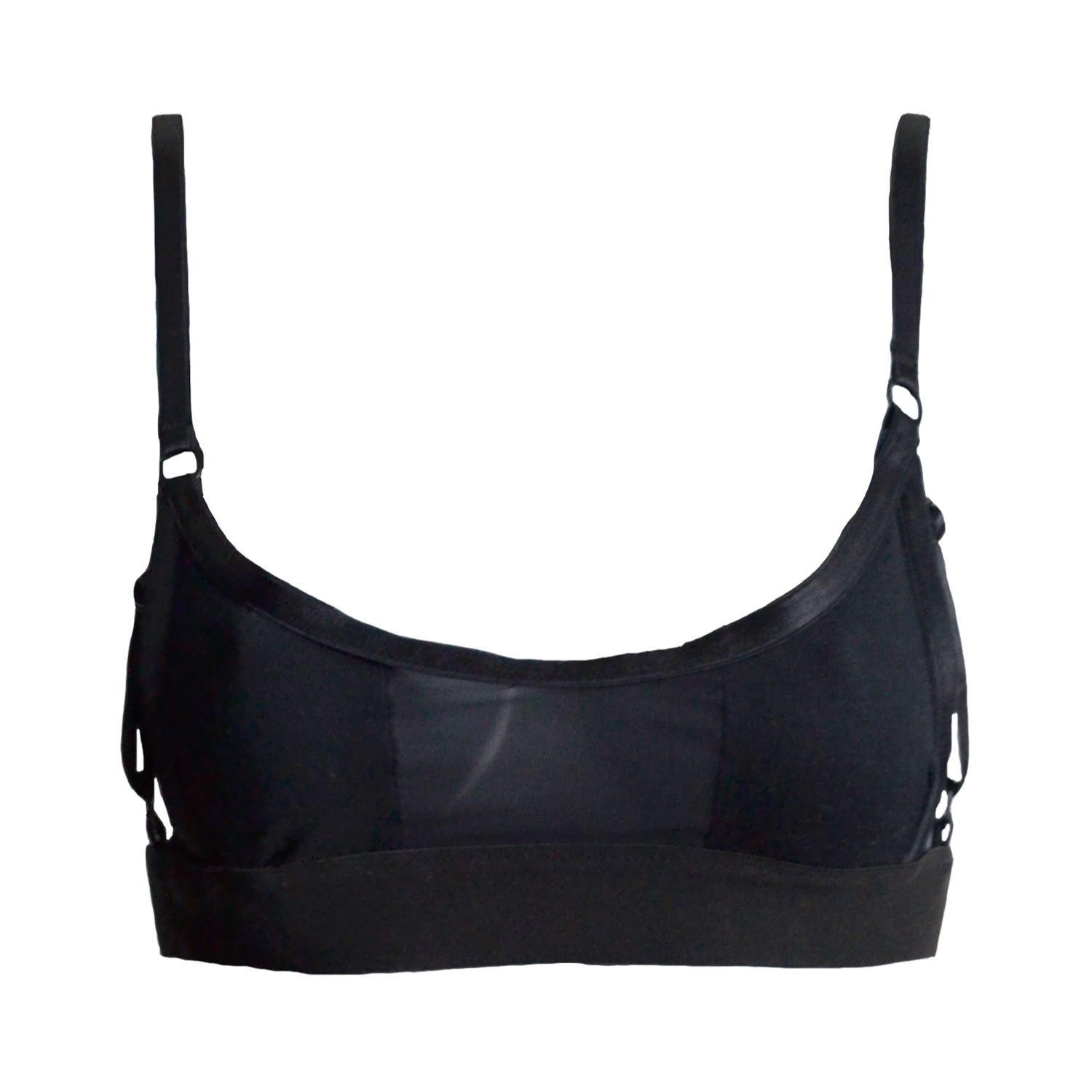 Women’s Black / White Demeter Non-Wired Black Bralette Extra Small Hidden Beneath