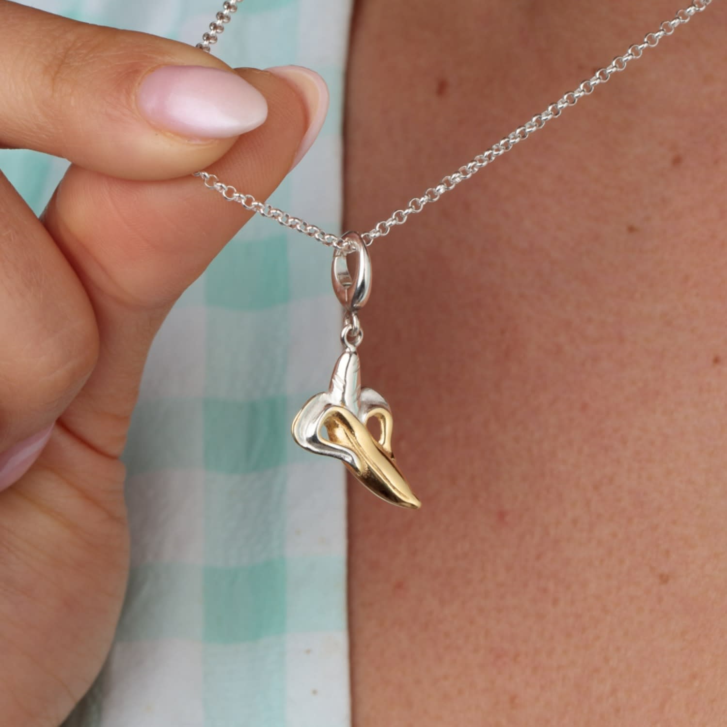 SSUR バナナ necklace/silver sterling-silver-banana-charm-