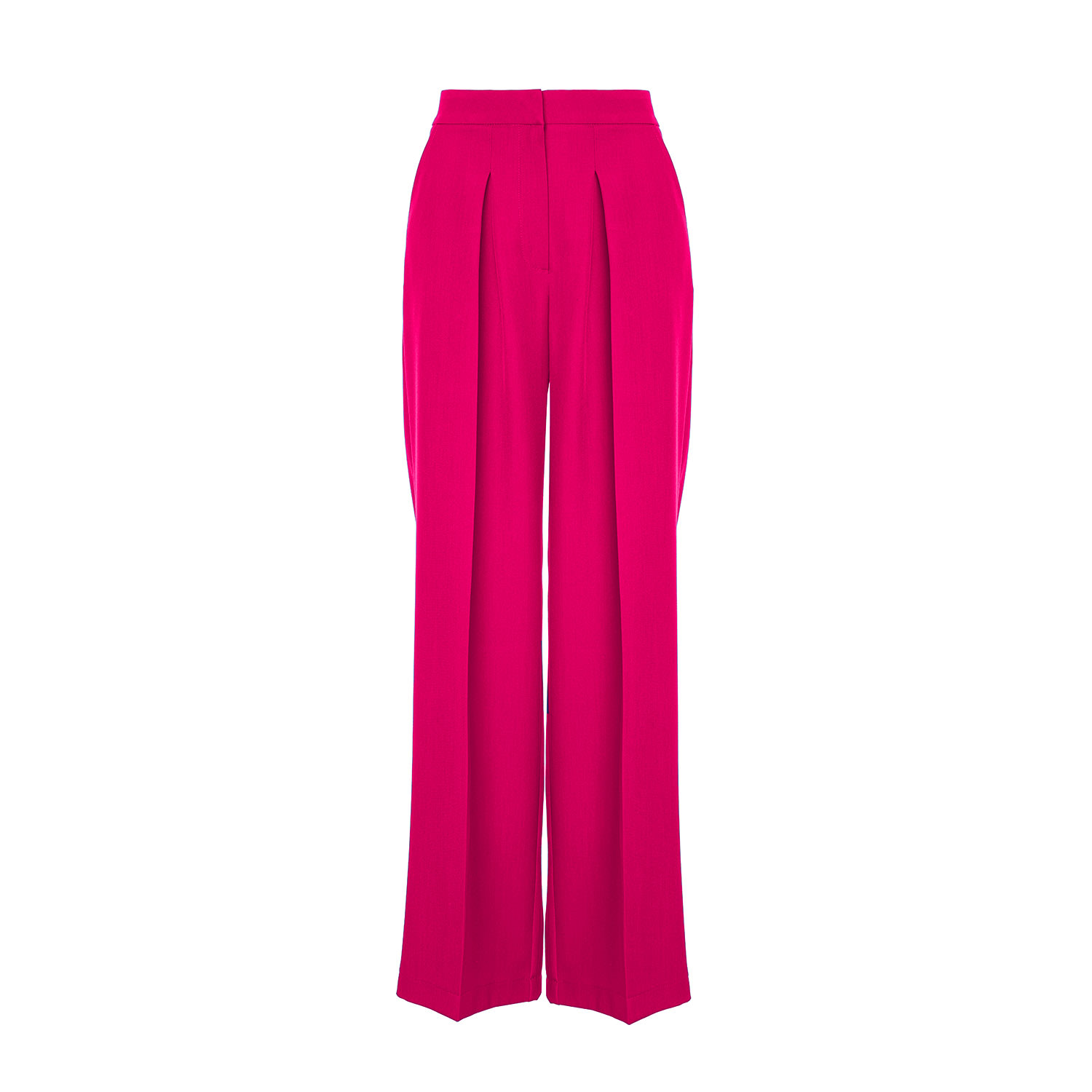 Bluzat Women's Pink / Purple Fuchsia Ultra Wide Leg Trousers With Pleats