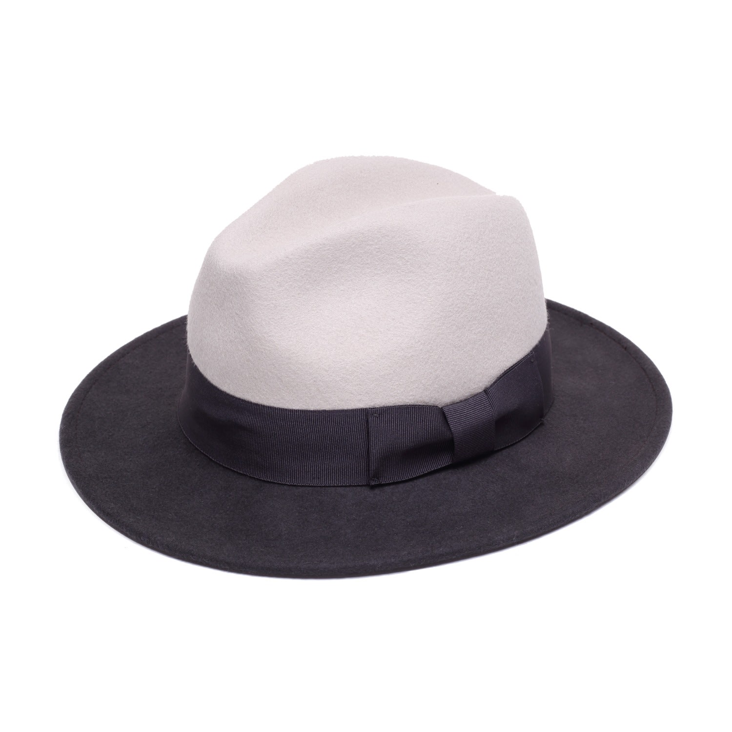 Women’s Grey Ivory Felt Fedora Hat Extra Small Justine Hats