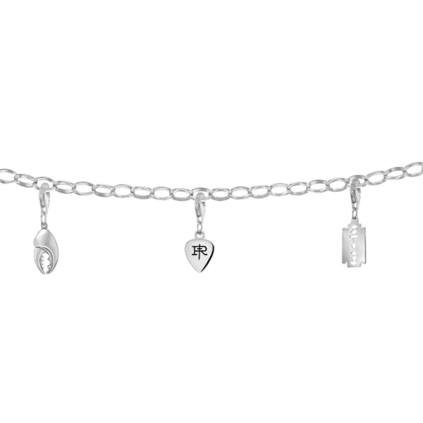 True Rocks Sterling Silver Plectrum Sterling On Silver Hoop Earring