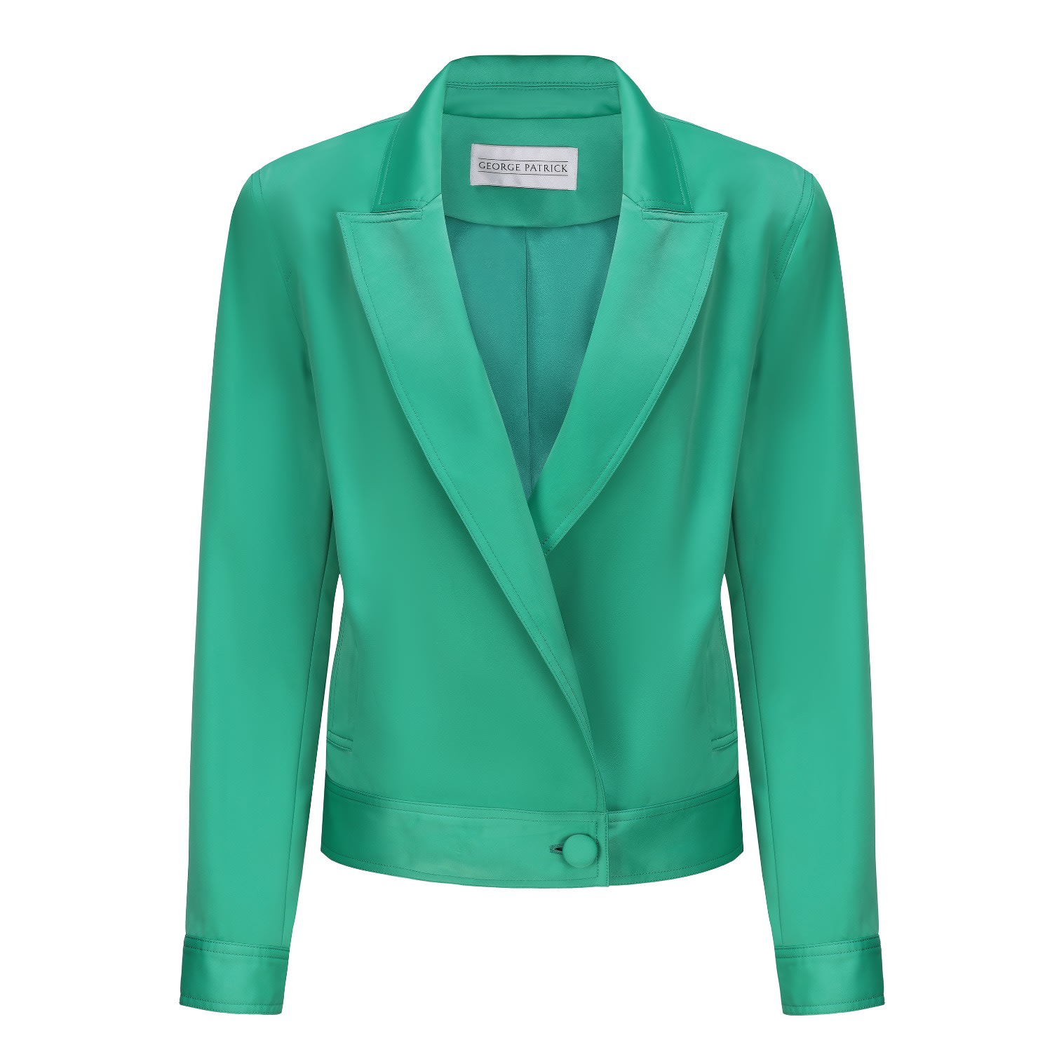 Women’s Green Sabrina Oversized Biker Blazer Large George Patrick