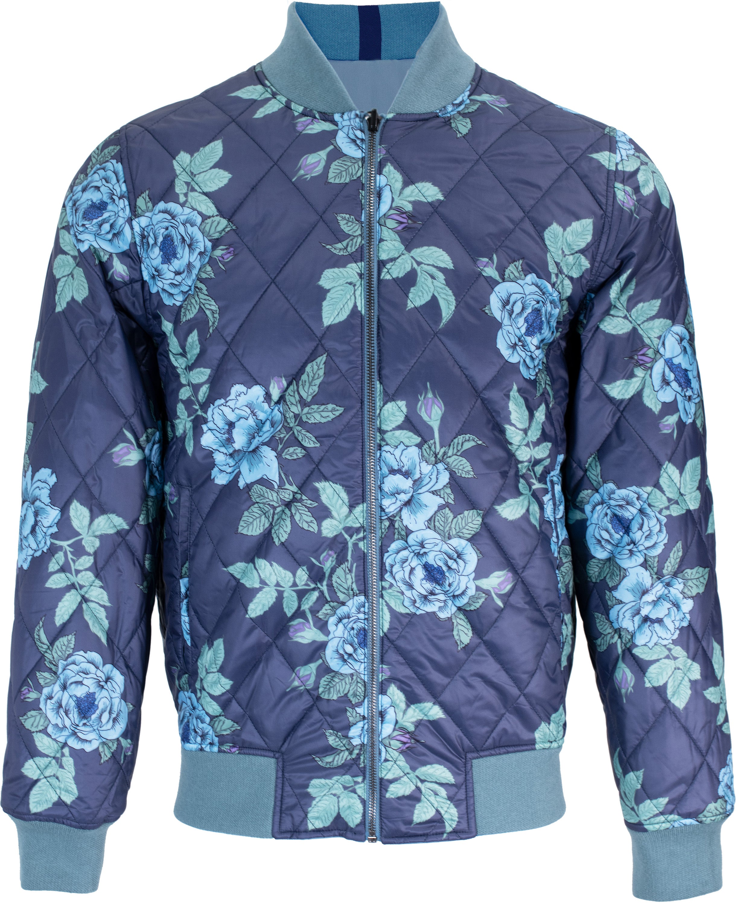 Men’s Blue / Green / Pink Ron Reversible Bomber Jacket In Aegean Small Lords of Harlech