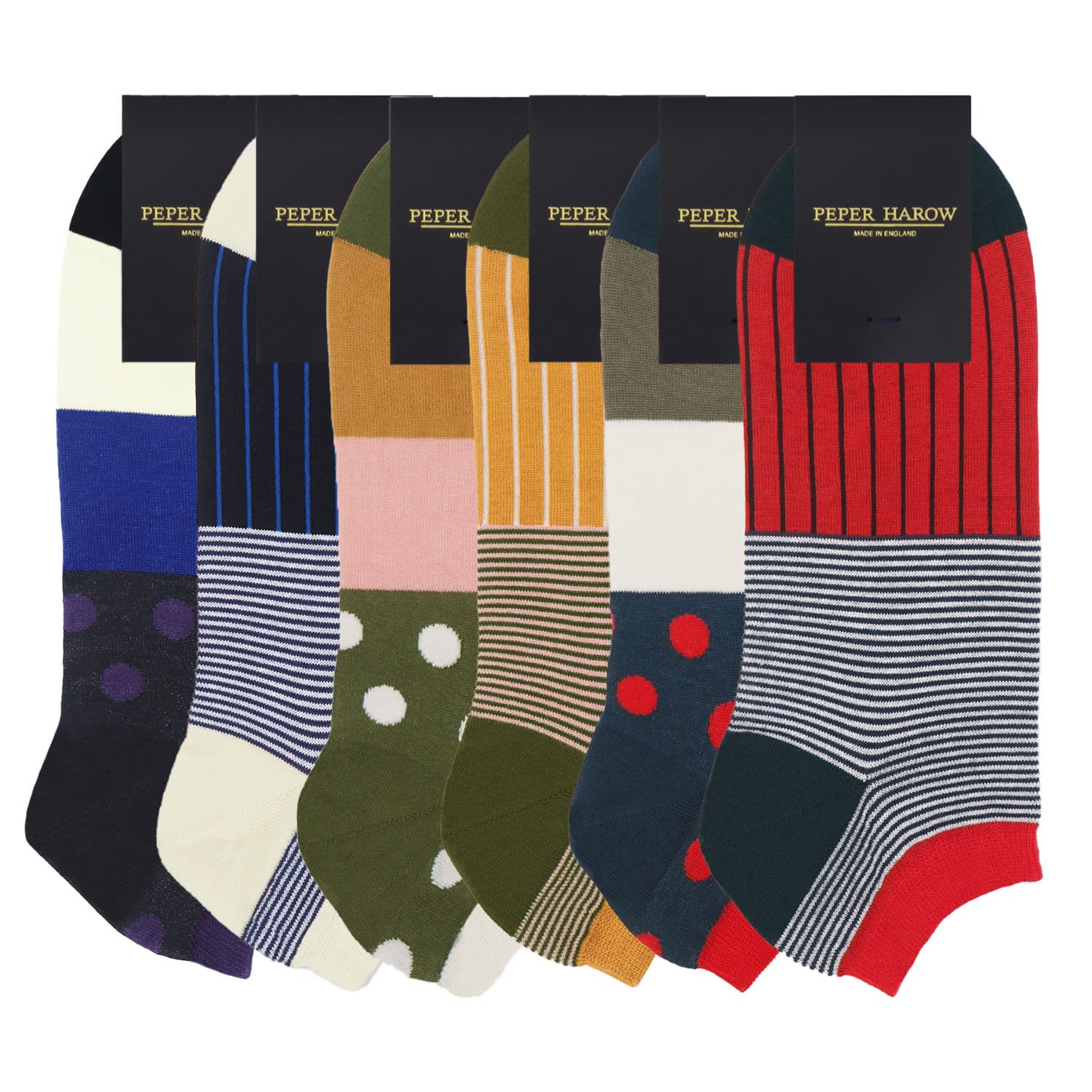 Peper Harow - Made In England Men's Trainer Socks Bundle - Mayfair & Oxford