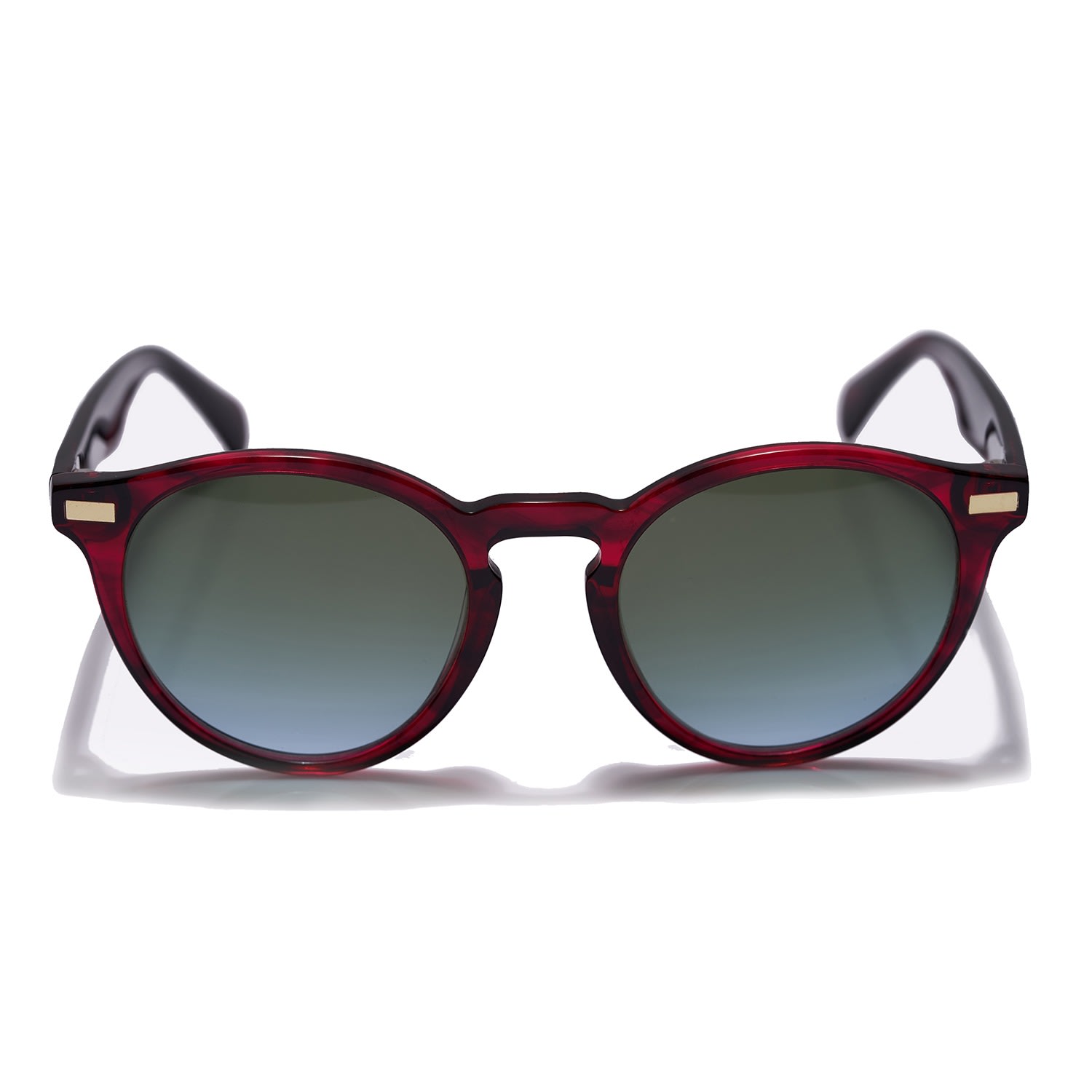 Women’s Green / Red Remi - Mahogany Forest Round Retro Sunglasses Blackburn