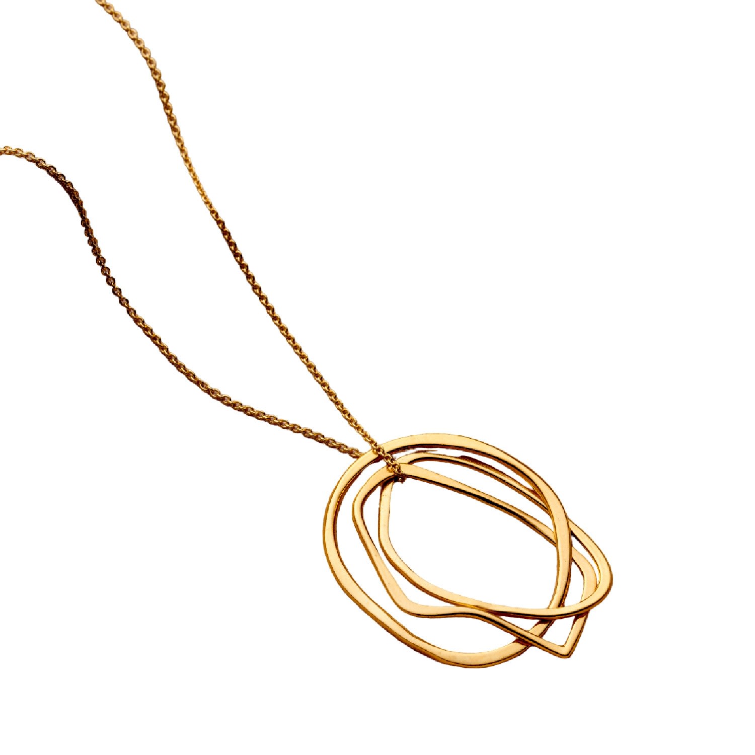 Women’s Yellow Gold Plated Fine Organic Russian Ring Necklace Posh Totty Designs