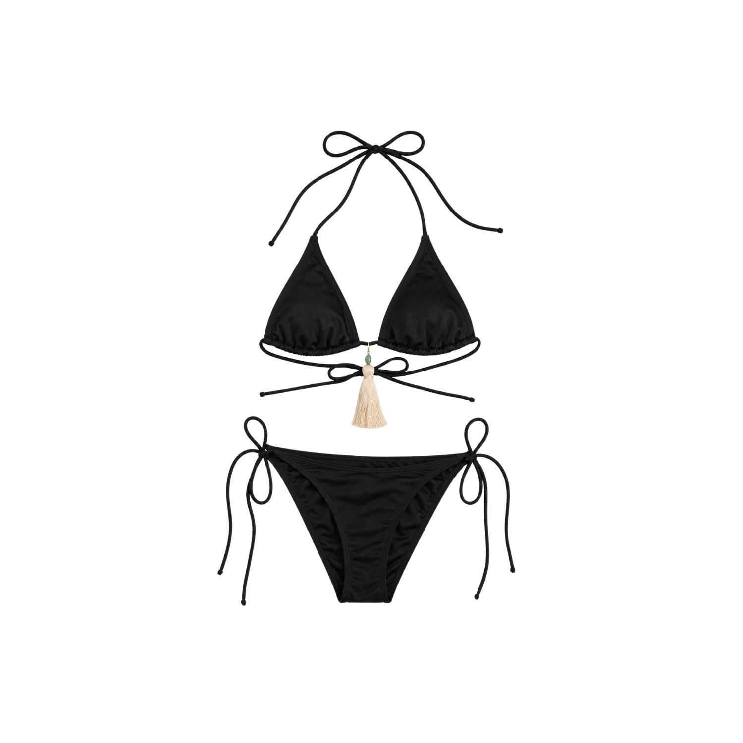 Women's Sabina Bikini In Black | Large | Luisadelmar Swimwear