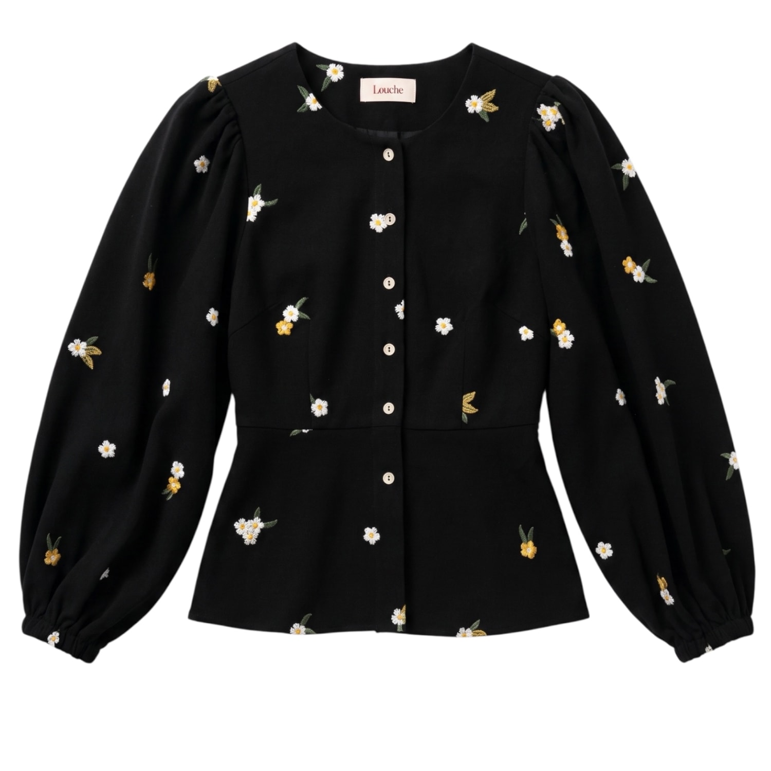 Louche Women's Clementine Daisy Tweed Long Sleeve Jacket - Black