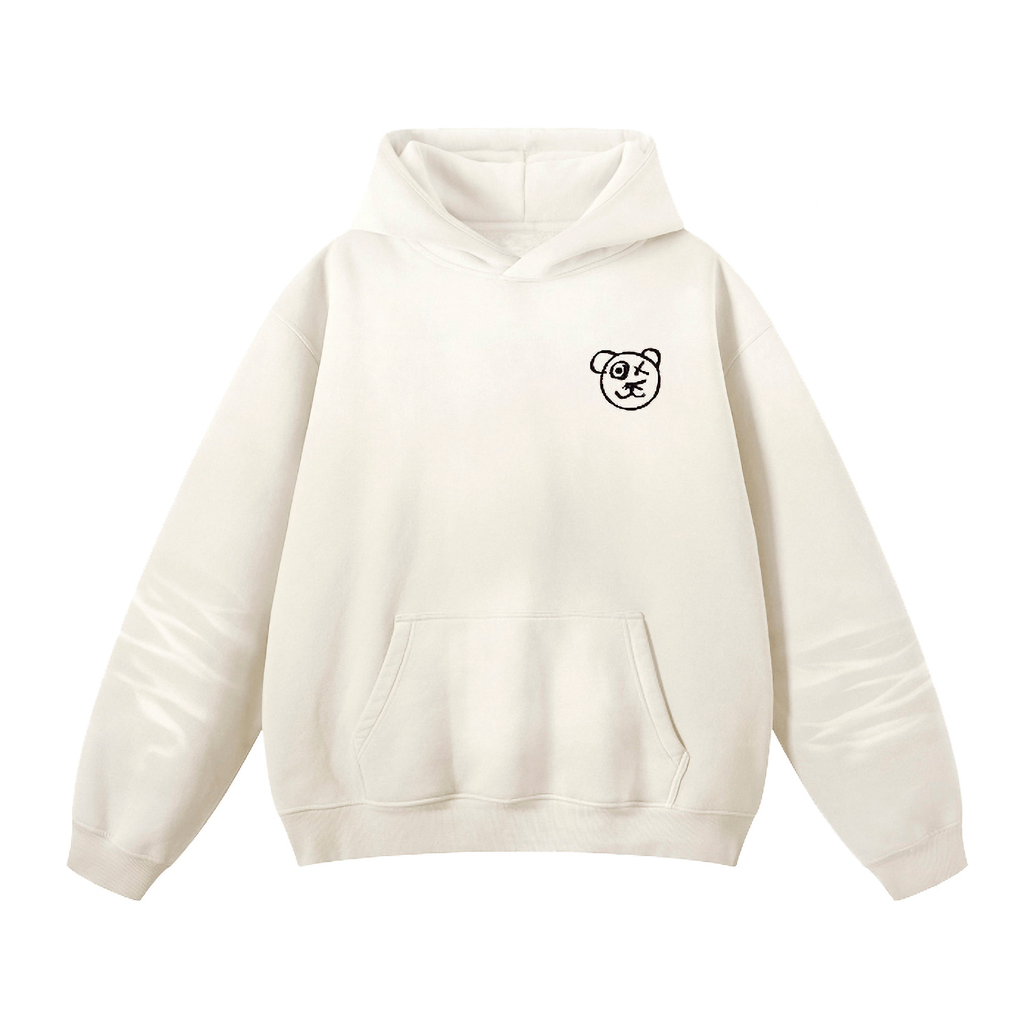 X Ilona Blue Women's Black / Neutrals Graffiti Bear Universal Neutral Hoodie In Black