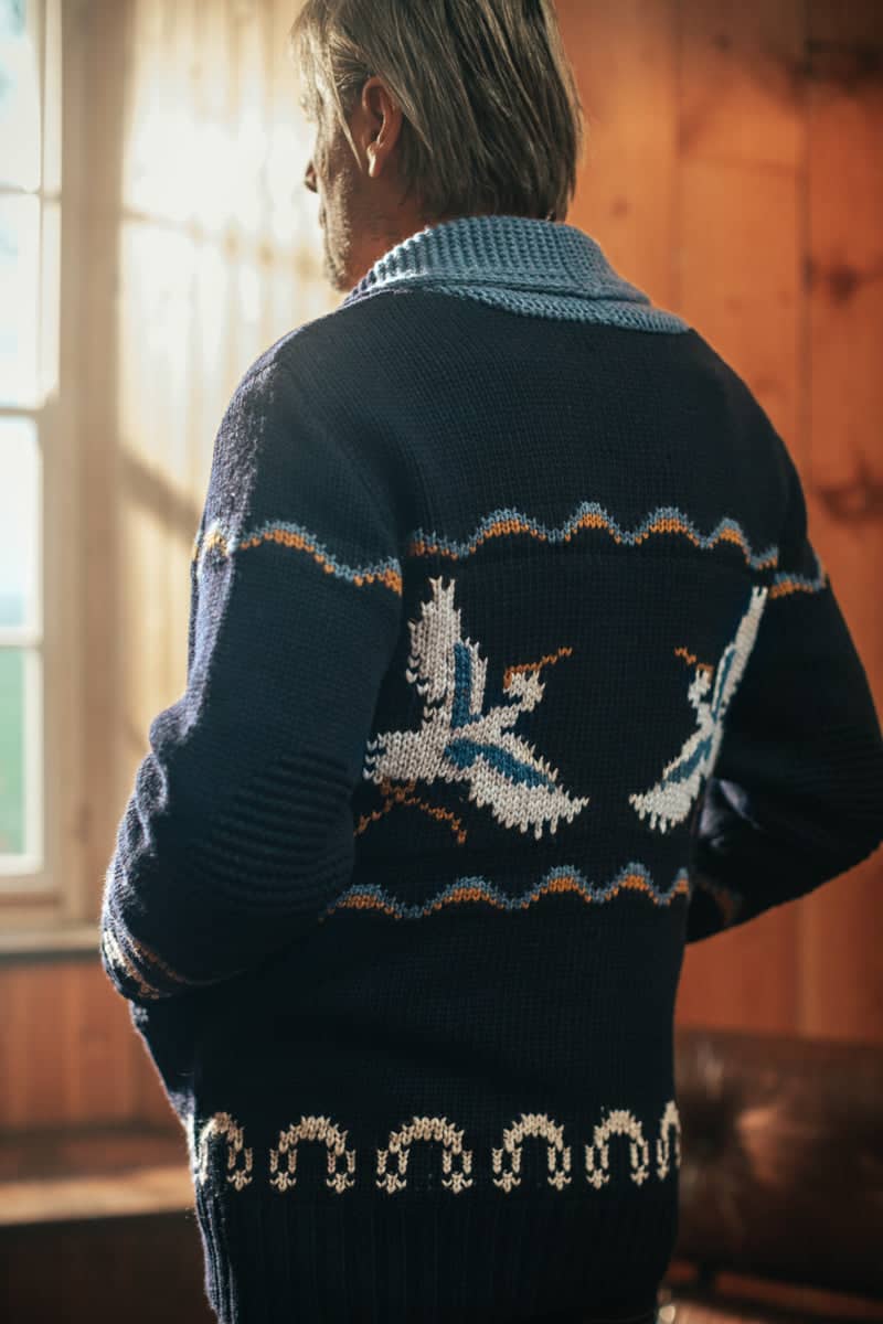 Crane Cardigan Navy | &SONS Trading Co | Wolf & Badger