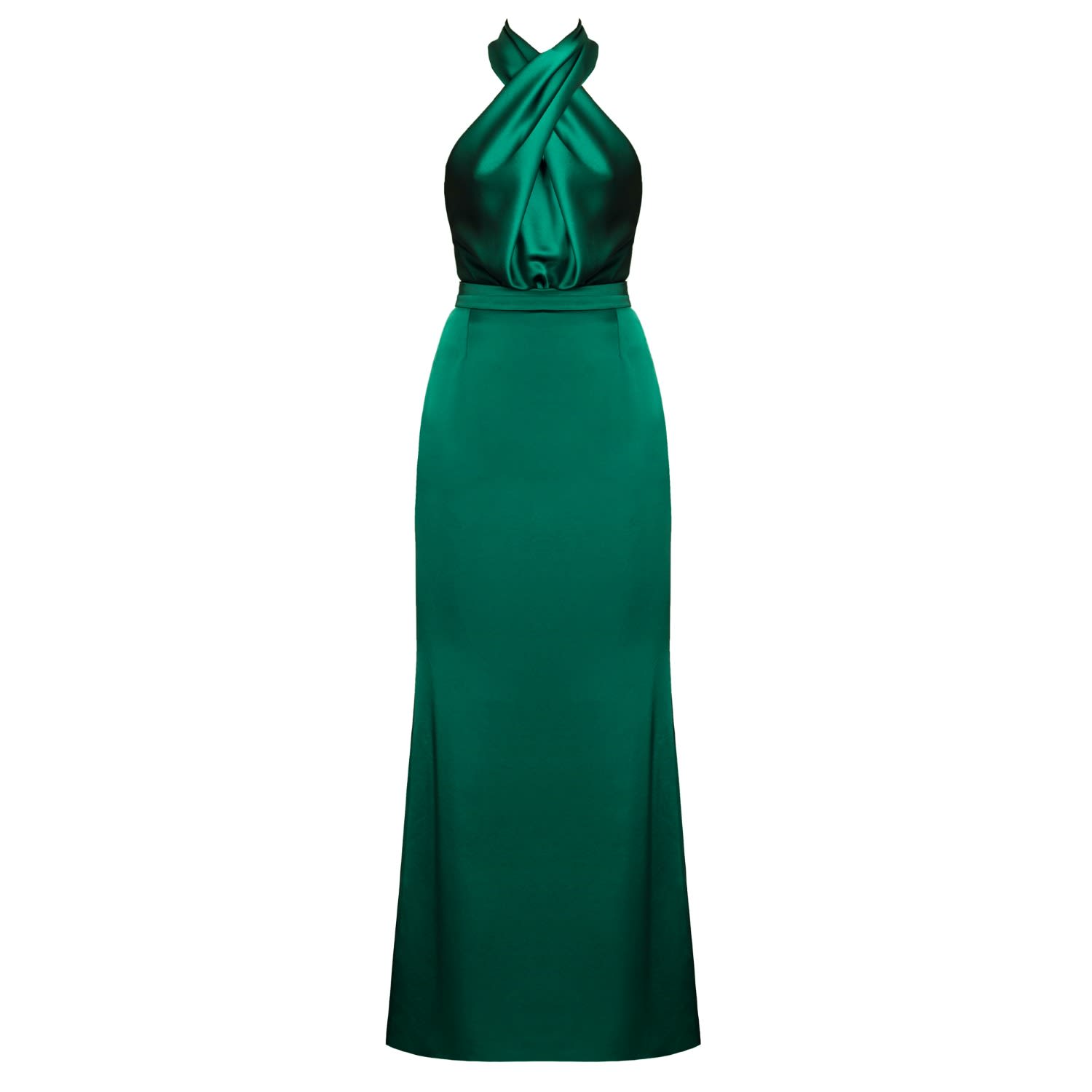 deep green maxi dress