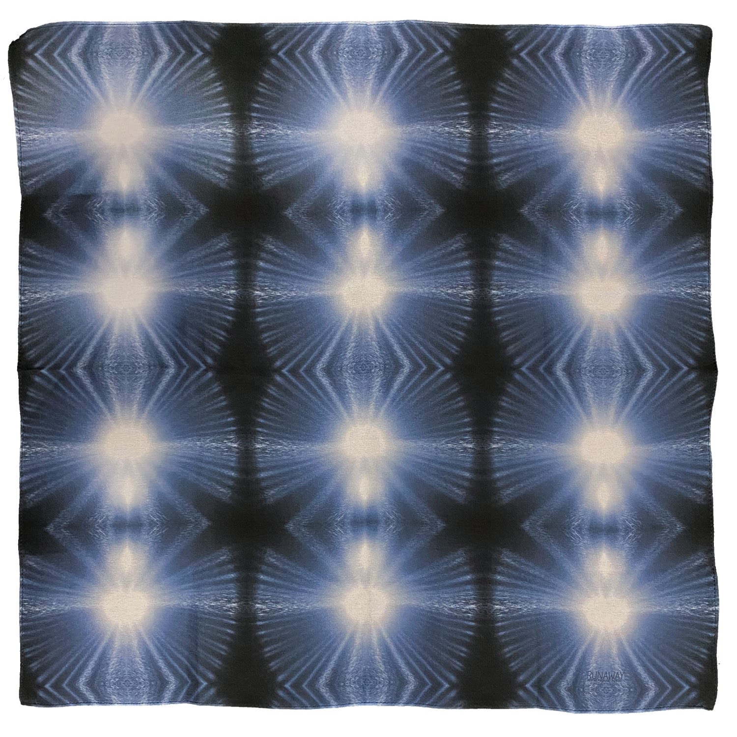 Babs Boutique Nyc Women's Blue / White Silk Square Scarf - Blue Rain In Multi