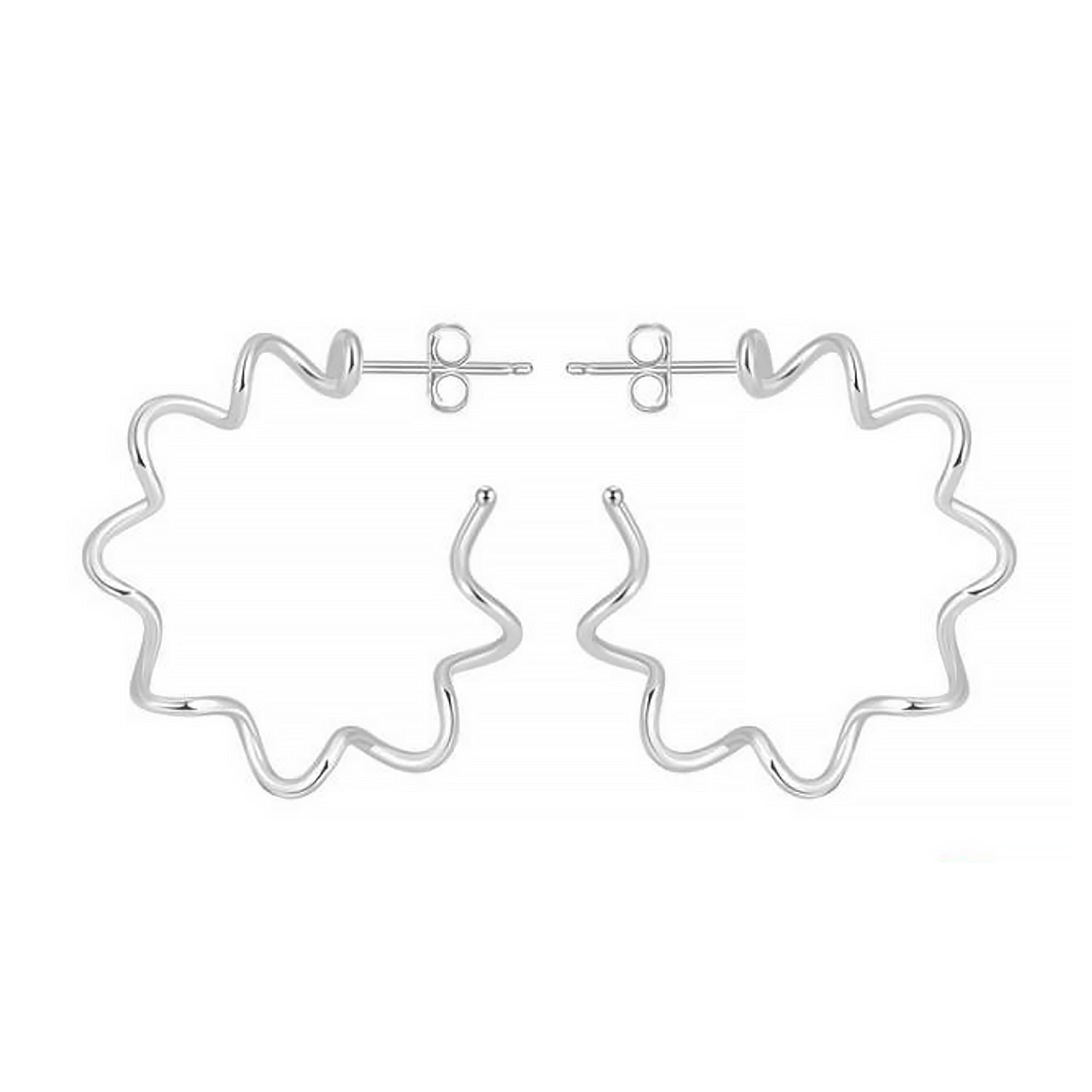 Women&rsquo;s Maeve Silver Twisted Hoop Earrings | Shaded the Label