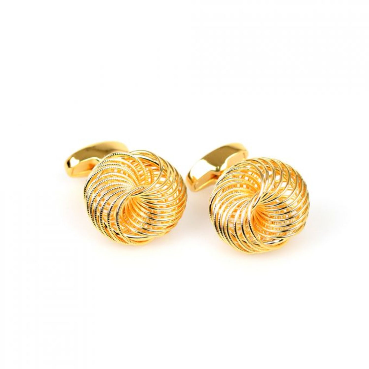 Men's Circle Cufflink - Gold | David Wej
