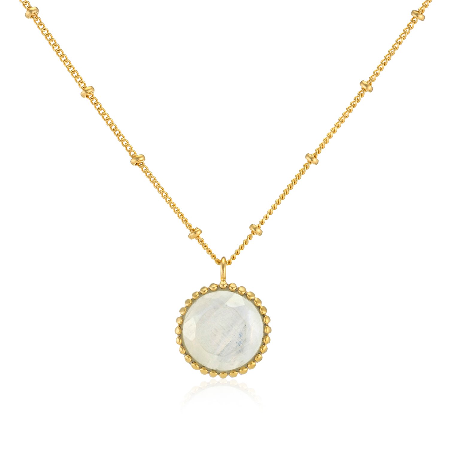 Women’s Gold / White Barcelona June Birthstone Necklace Moonstone Auree Jewellery