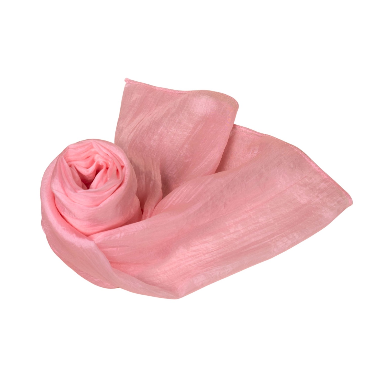 Silk And Bears Women's Blush Pink Handwoven Silk Scarf – Lightweight Sheer Mulberry Silk Wrap In Pink