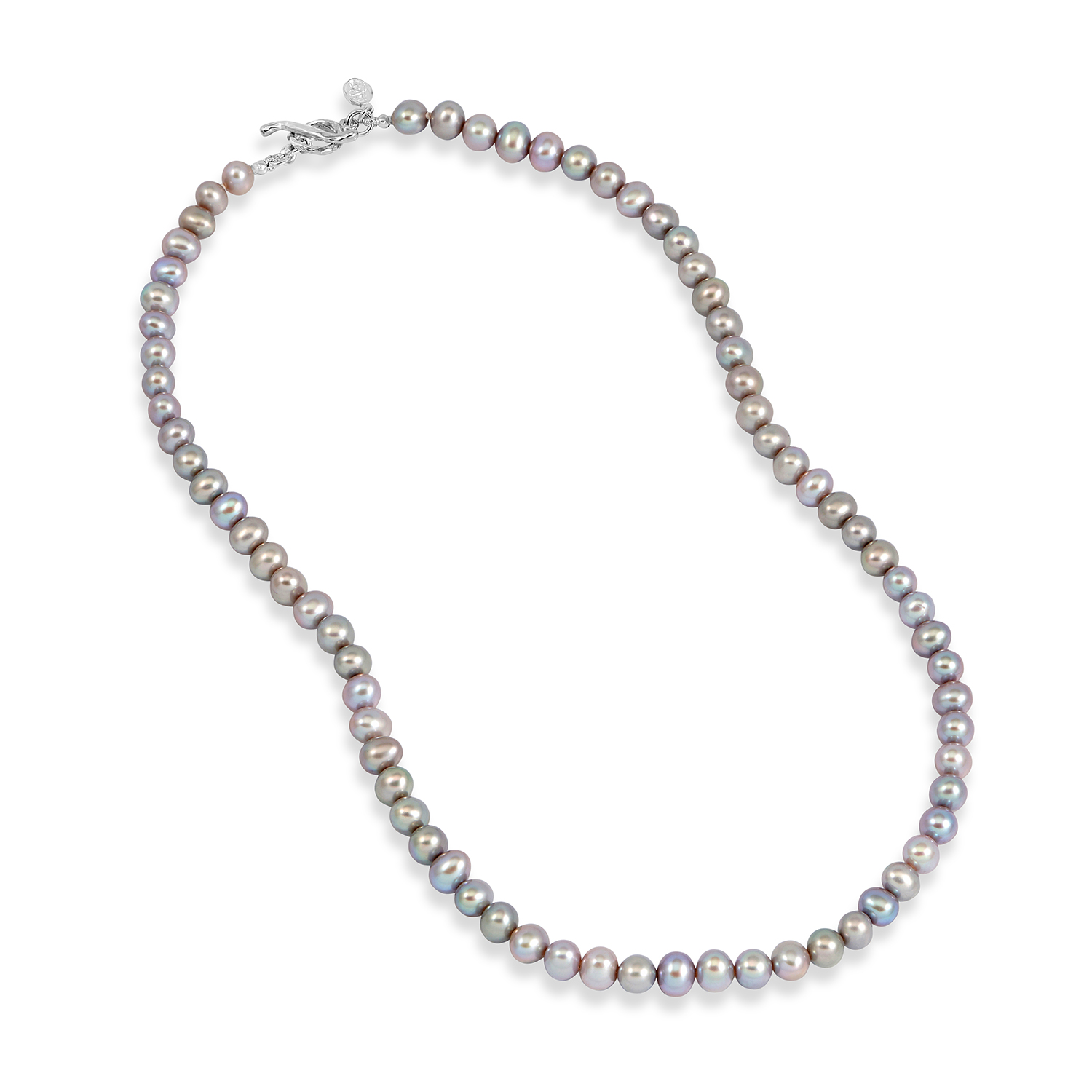 Pearl DOVE model パール ダヴ Men's Medium Dove Grey Freshwater Pearl Necklace | Dower