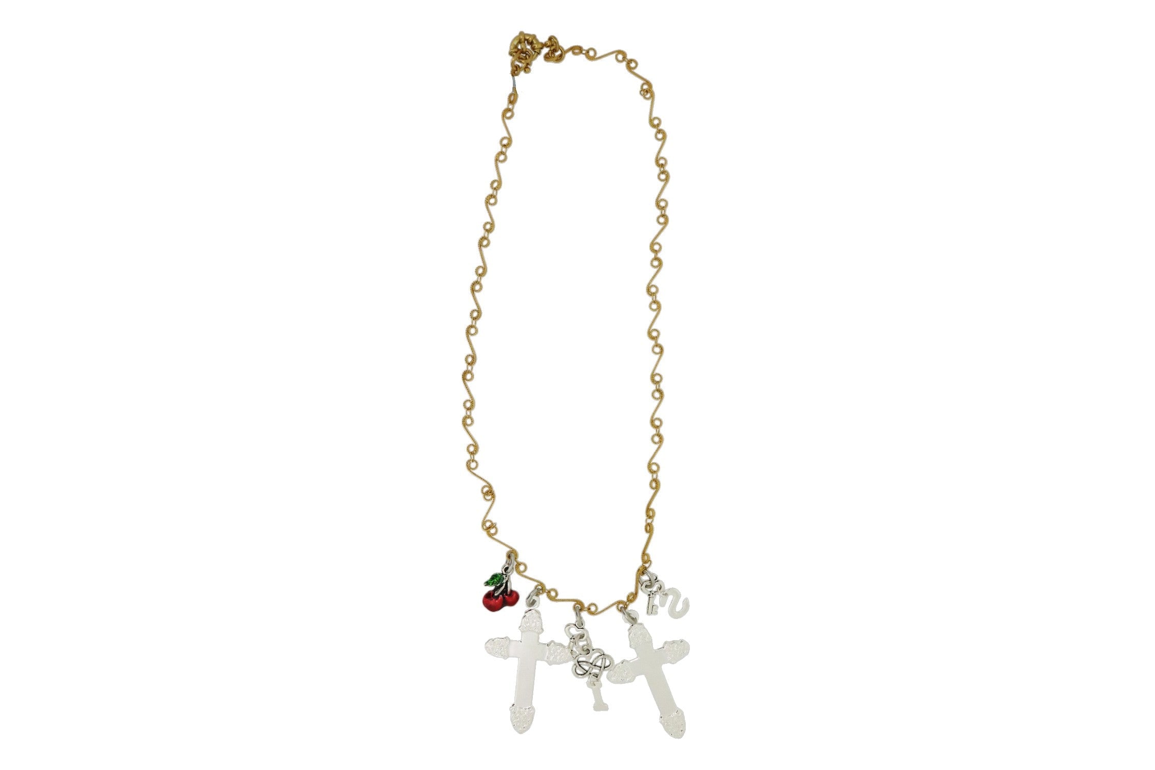 Vickisarge Women's Gold / Red / Silver Cherry T*ts Necklace In Multi