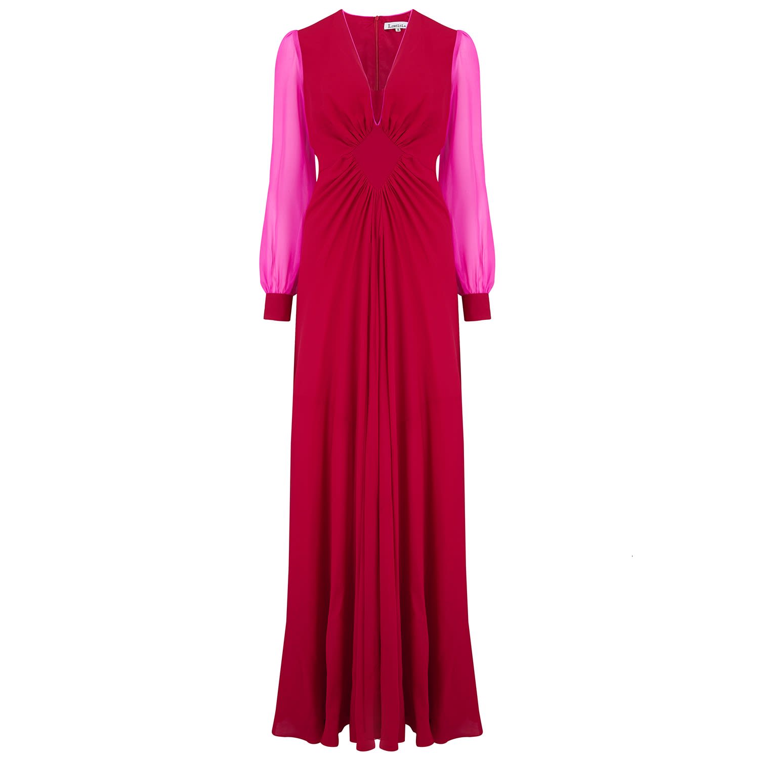 ruby red long dress