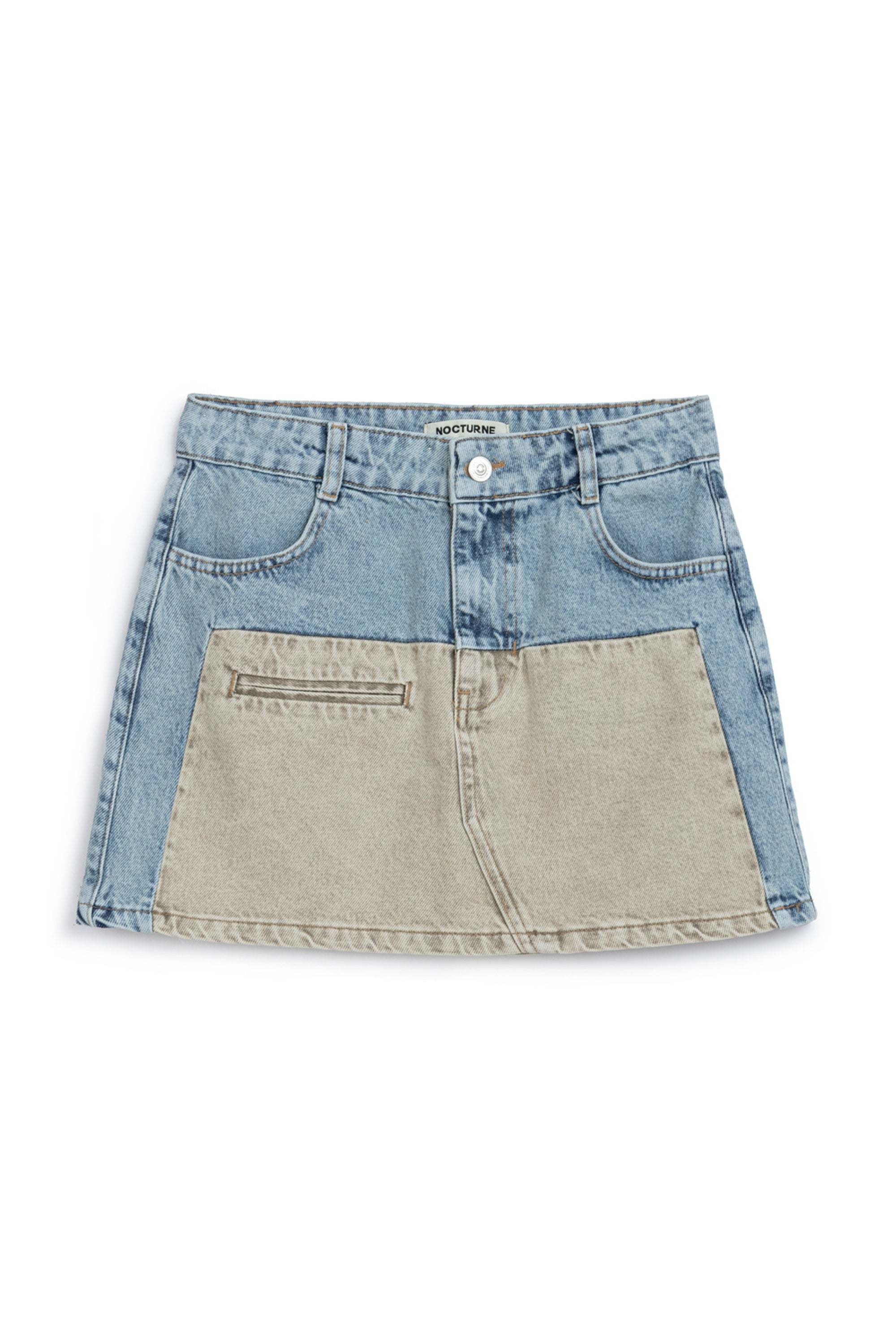NOCTURNE WOMEN'S WASHED MINI DENIM SKIRT