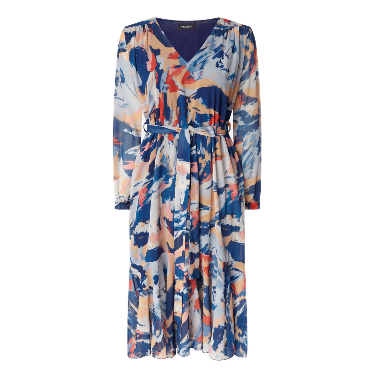 James Lakeland Women's Belted Midi Dress Blue In Blue