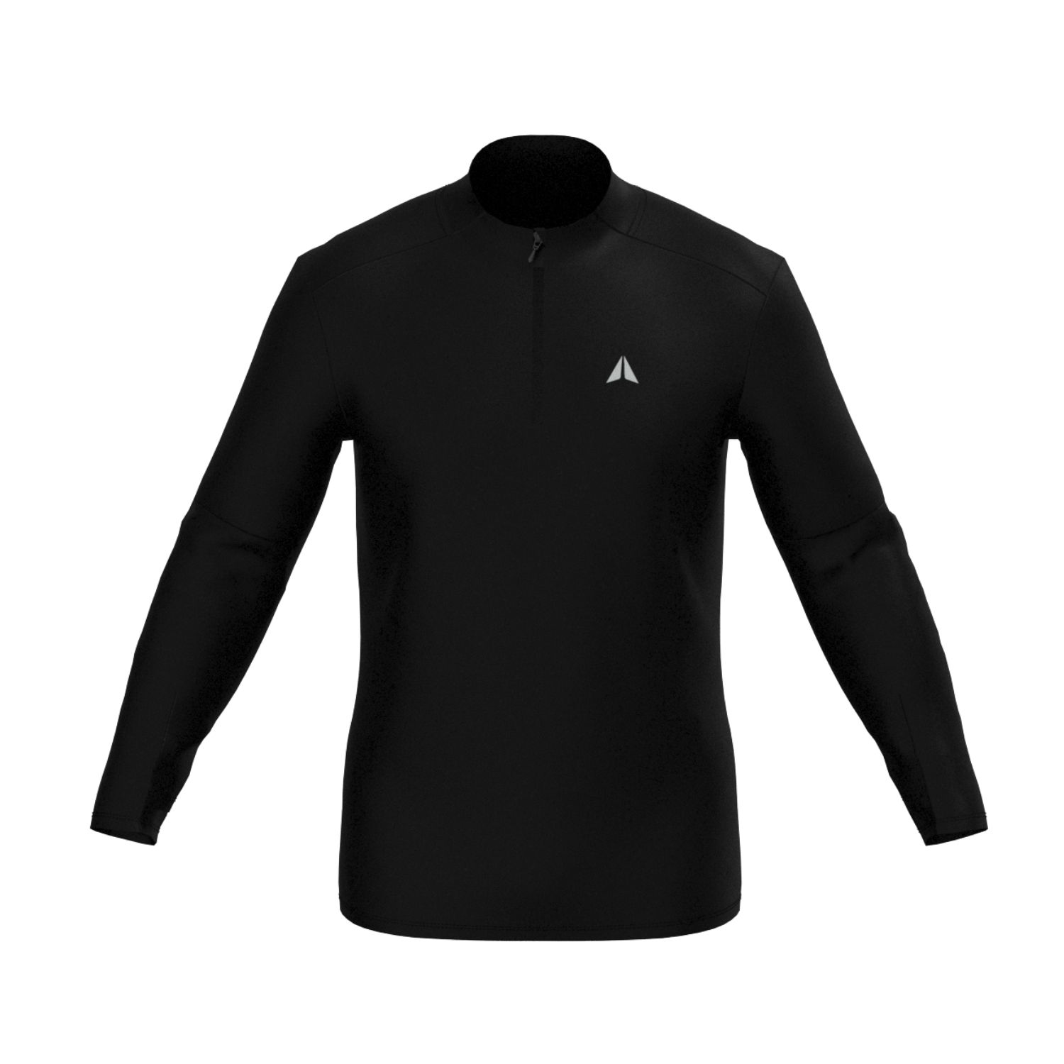 Aora Athletics Men's Black Half Zip Longsleeve In Black