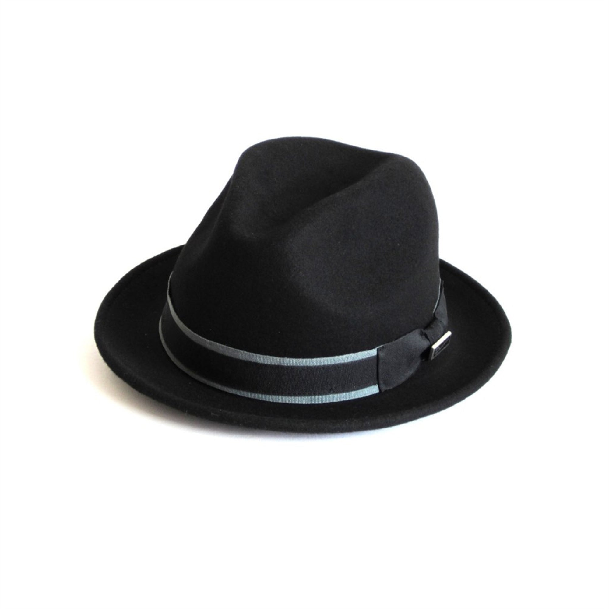 Dasmarca Hats Men's Robin Black Wool Felt Two Tone Trilby Fedora Hat In Black