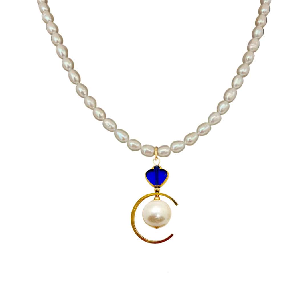 Women’s Blue Spade Pearls Necklace Aracheli Studio