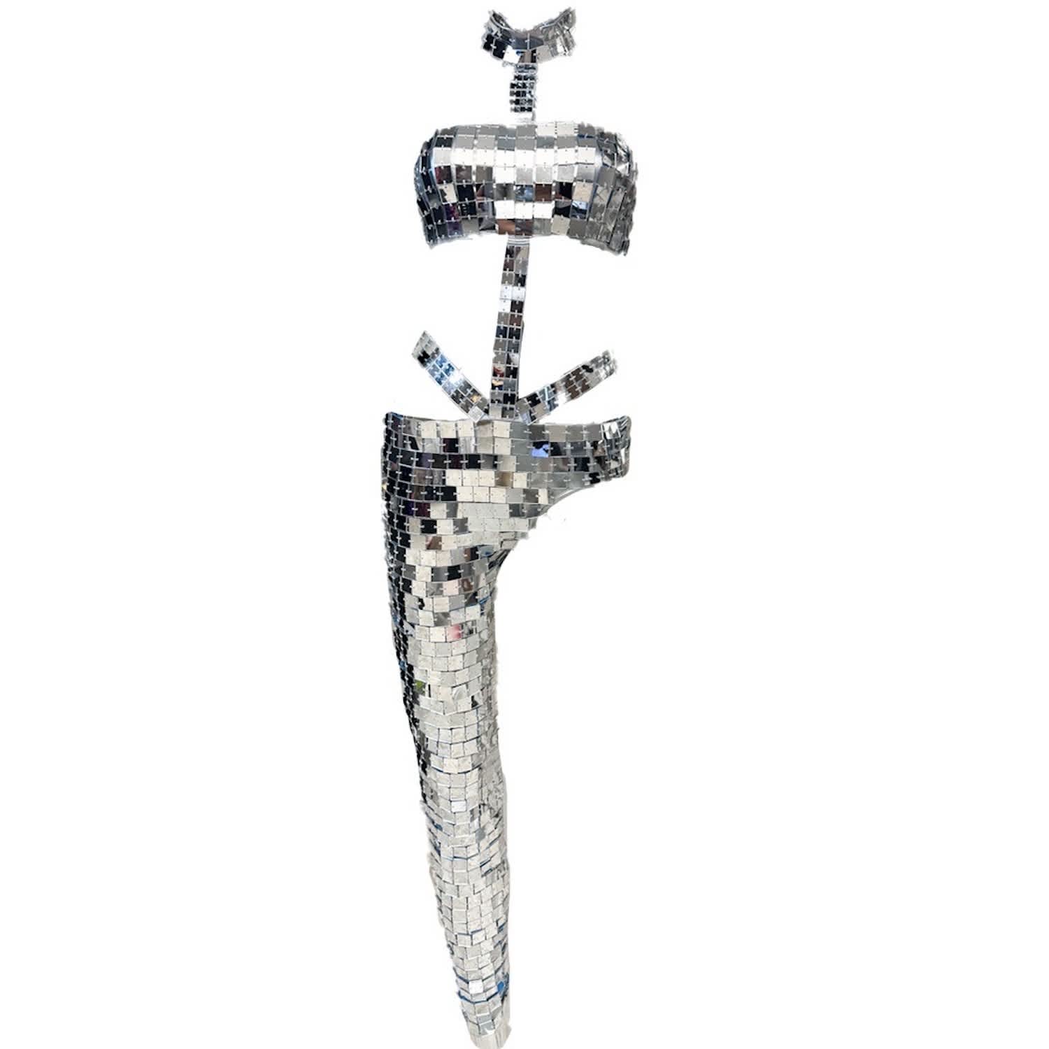 Kinesthetic Mirrored Silver Catsuit By Dani Watanabe | HARMONIA NY