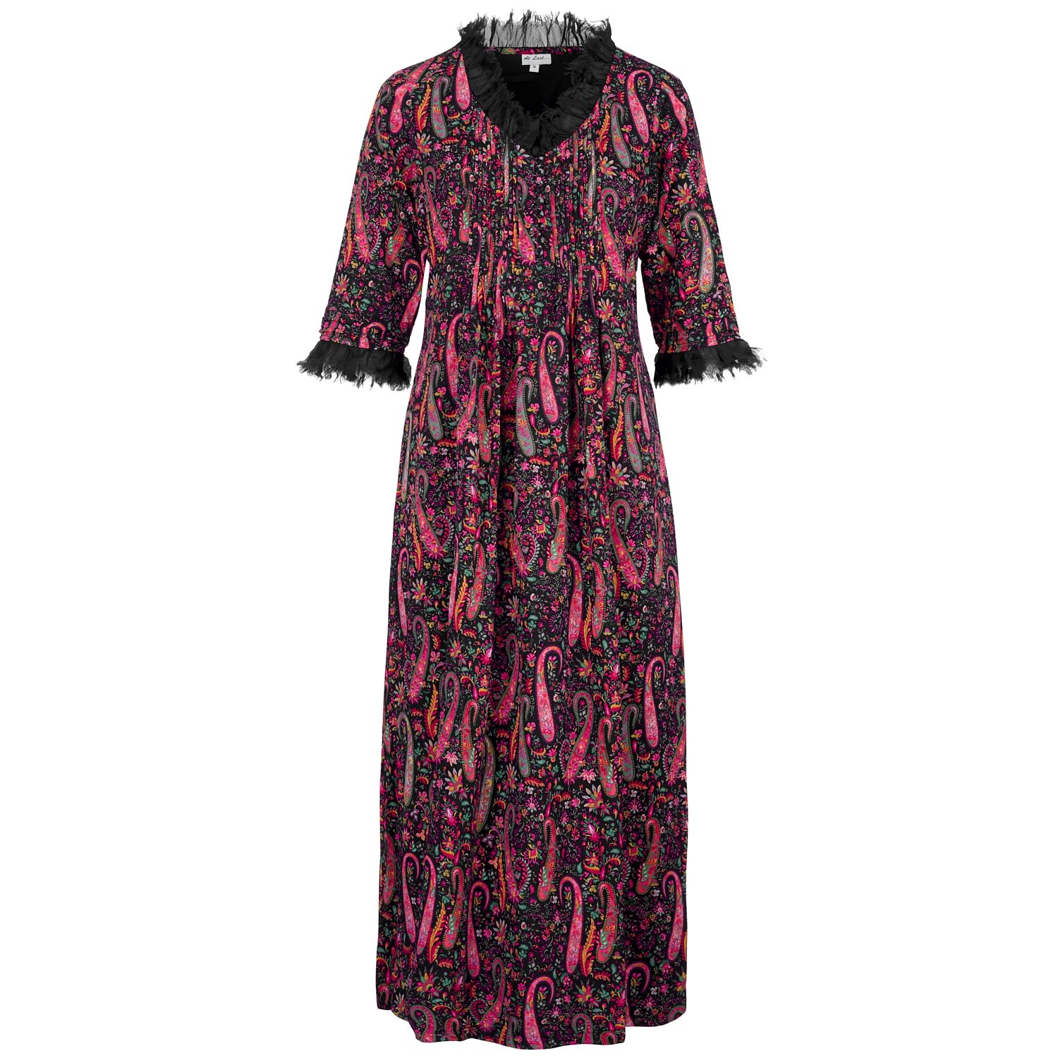 Women’s Lola Dress In Black Paisley Medium At Last...