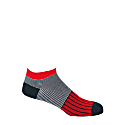 Peper Harow - Made In England Black & Scarlet Oxford Stripe Men's Trainer Socks - 2 Pack In Trainer