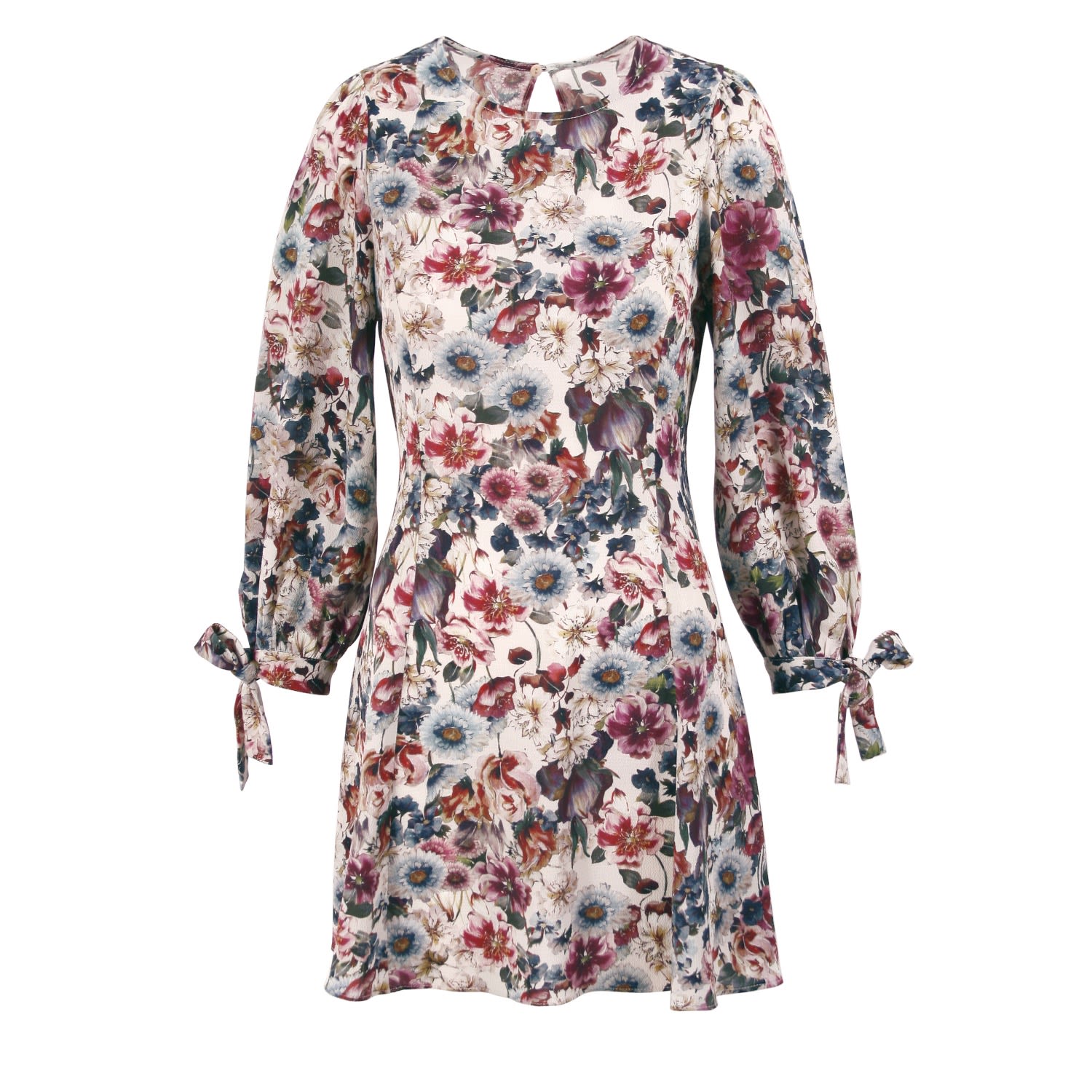 Women’s Julietta Cream Floral Mini Dress Medium Vikiglow