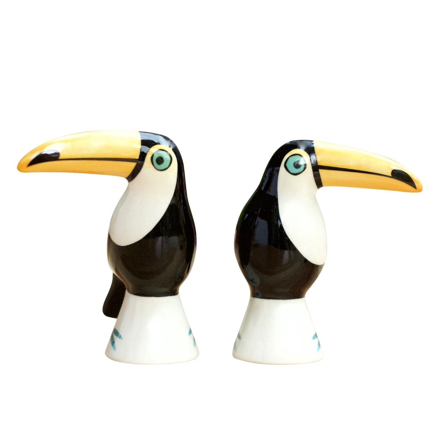 Hannah Turner Neutrals / Black Toucan Salt & Pepper Shakers In Black