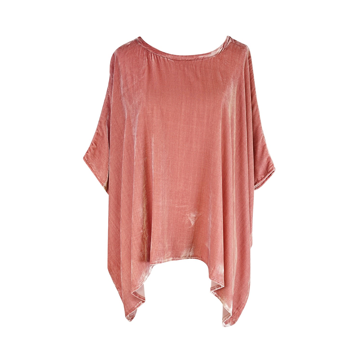 Jennafer Grace Women's Rose Silk Velvet Scarf Top In Multi