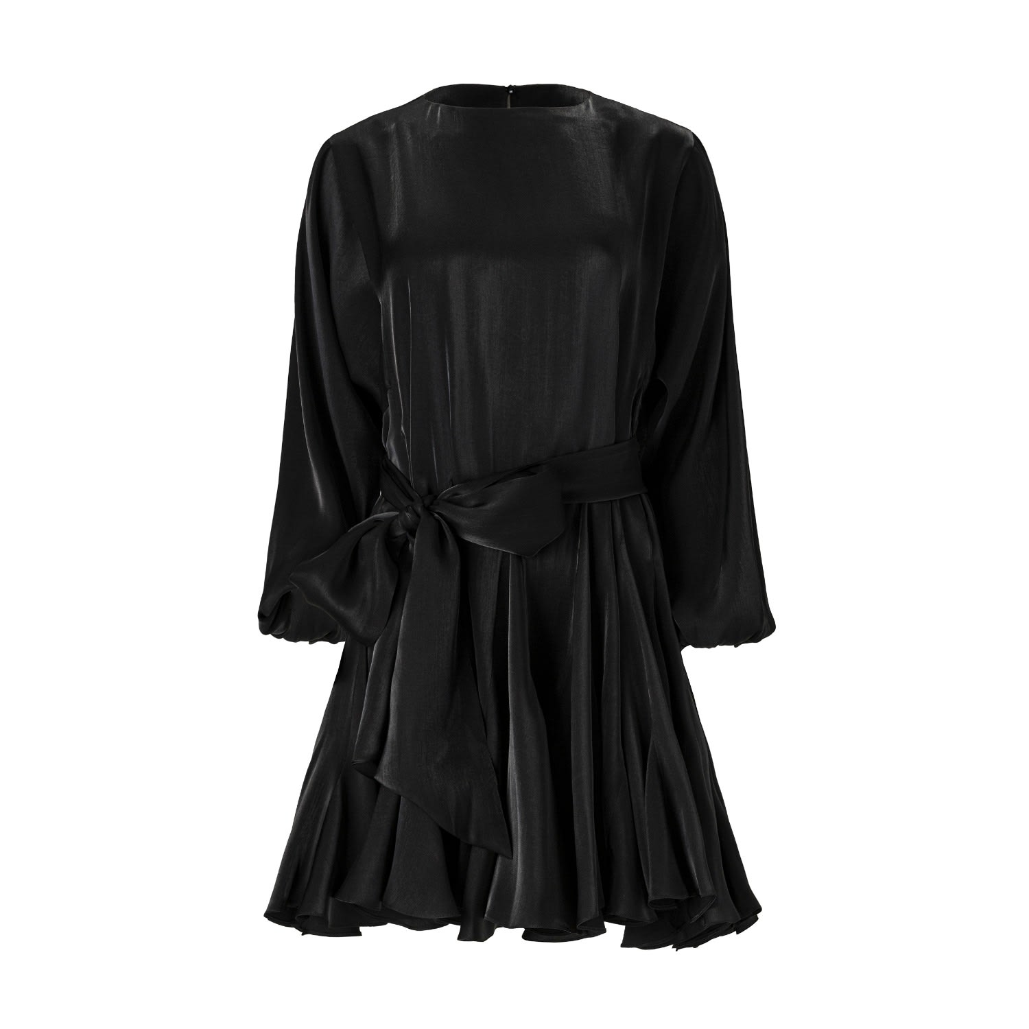 Women’s Black Asymmetric Pure-Silk Mini Dress Extra Small Lita Couture