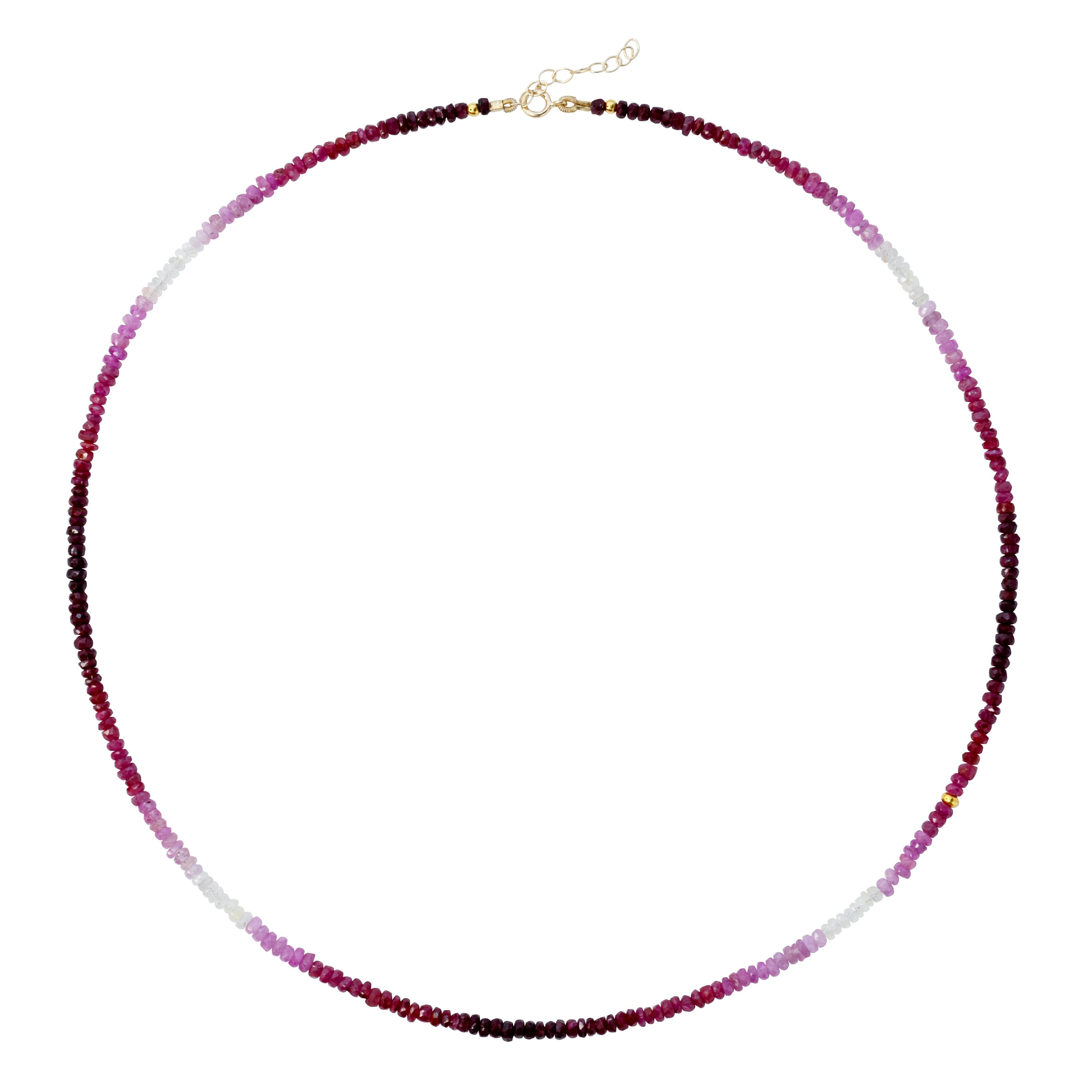 Bombyx House Women's Gold / Red Birthstone July Ruby Ombre Necklace Gold In Brown