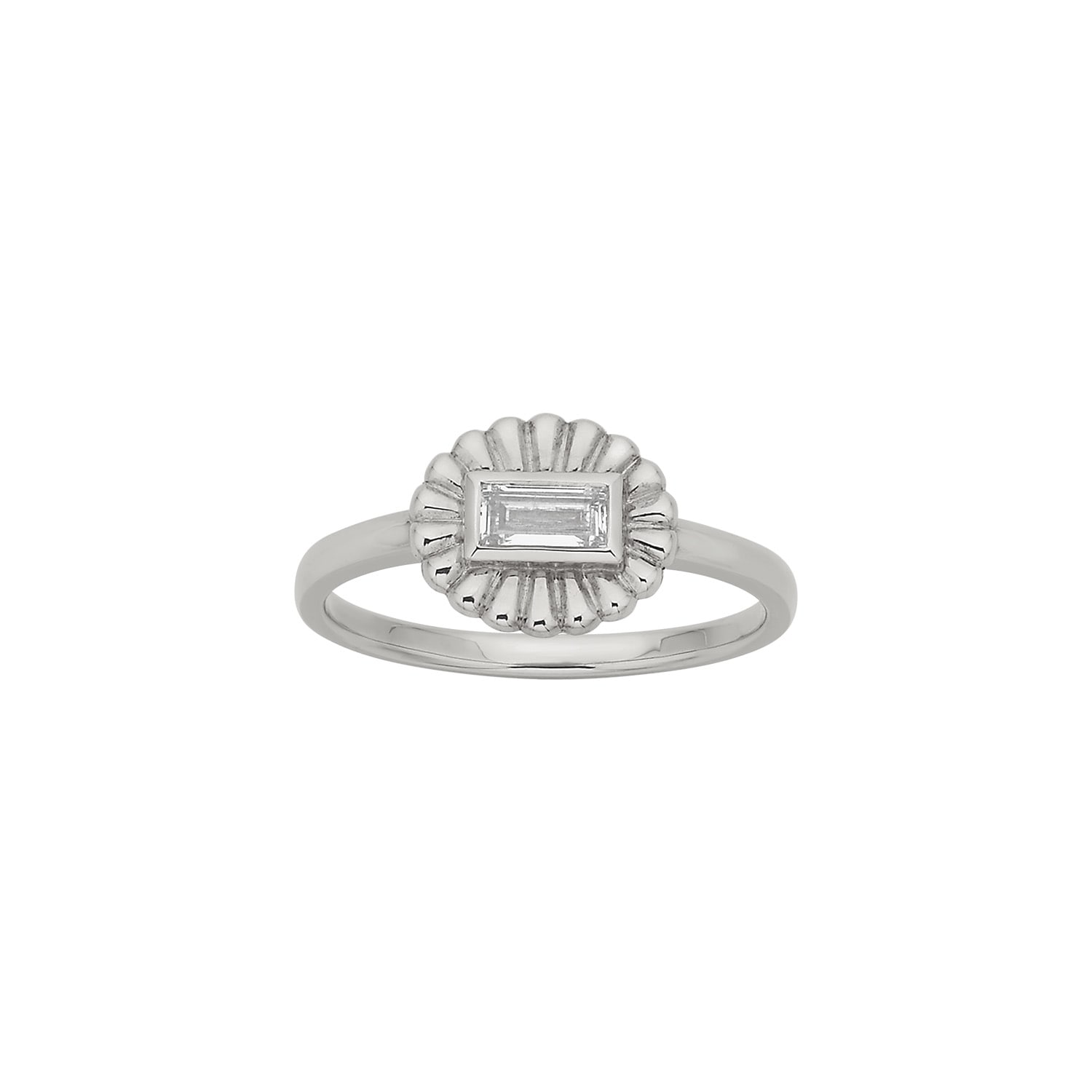 Zoe And Morgan Women's Silver / White Odette Ring Silver With White Topaz In Multi