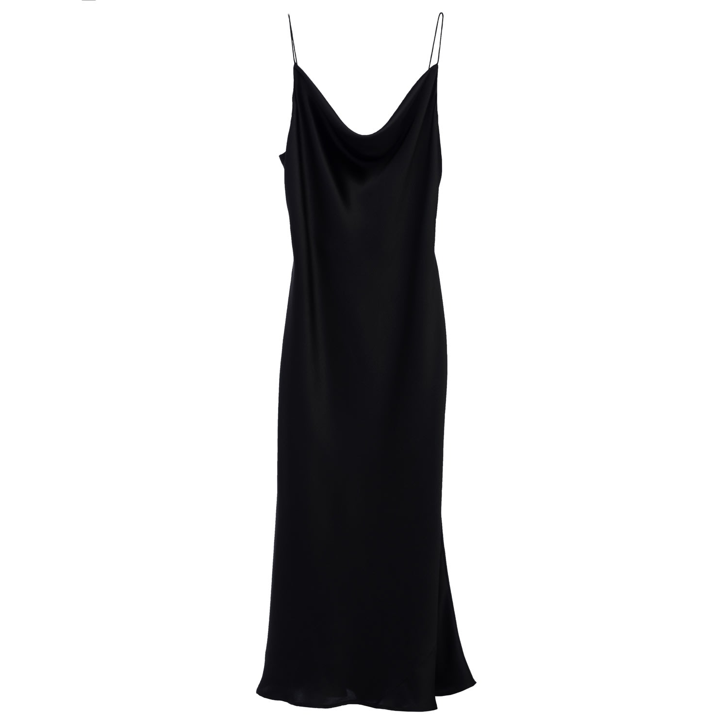Mionè Women's Midi Silk Slip Dress - Black In Black