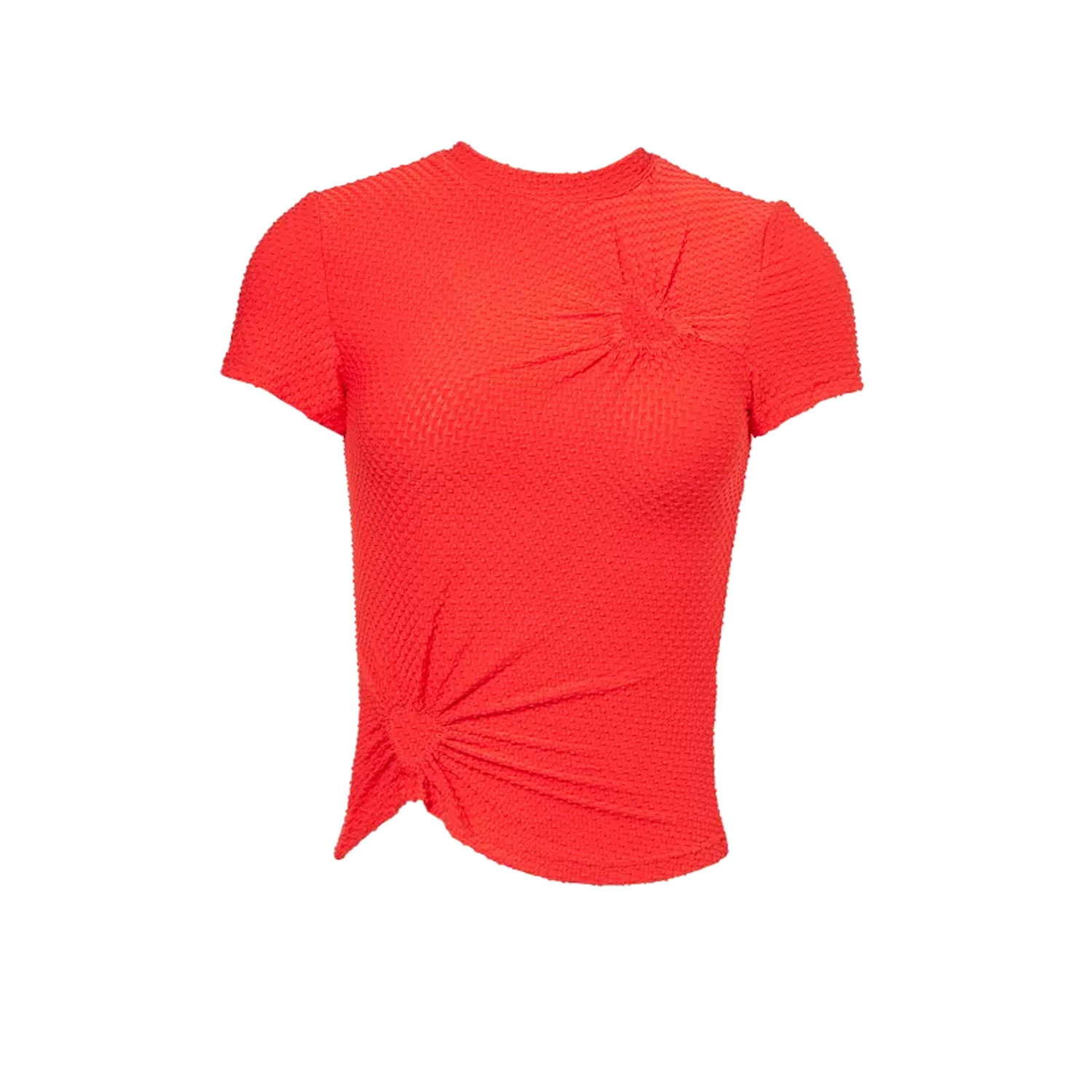 Amy Lynn Womens Bowie Heart-shape Cut-out Stretch-woven Top Red In Red