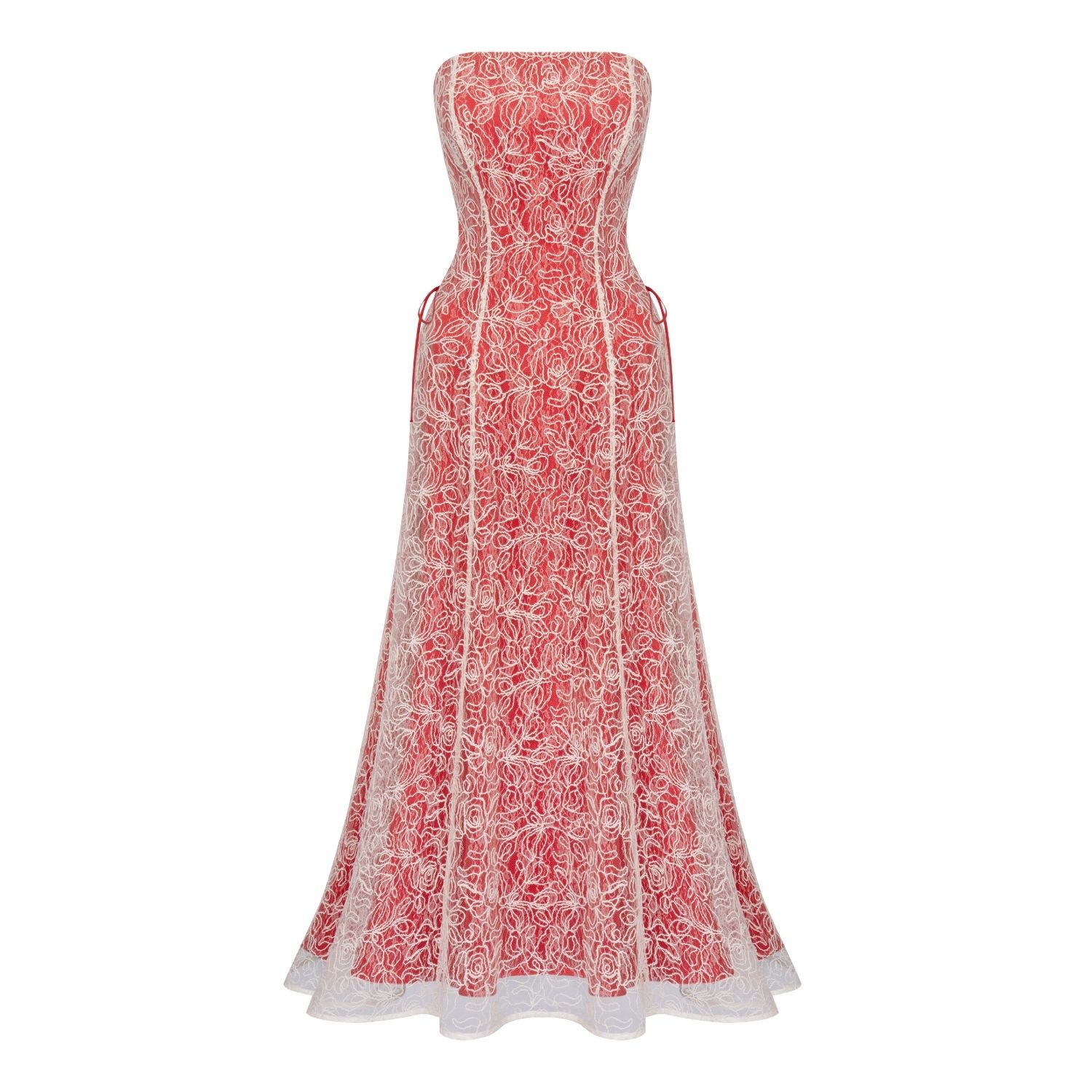 Women's Red Elsava Scarlet Bloom Corset Dress | Xs